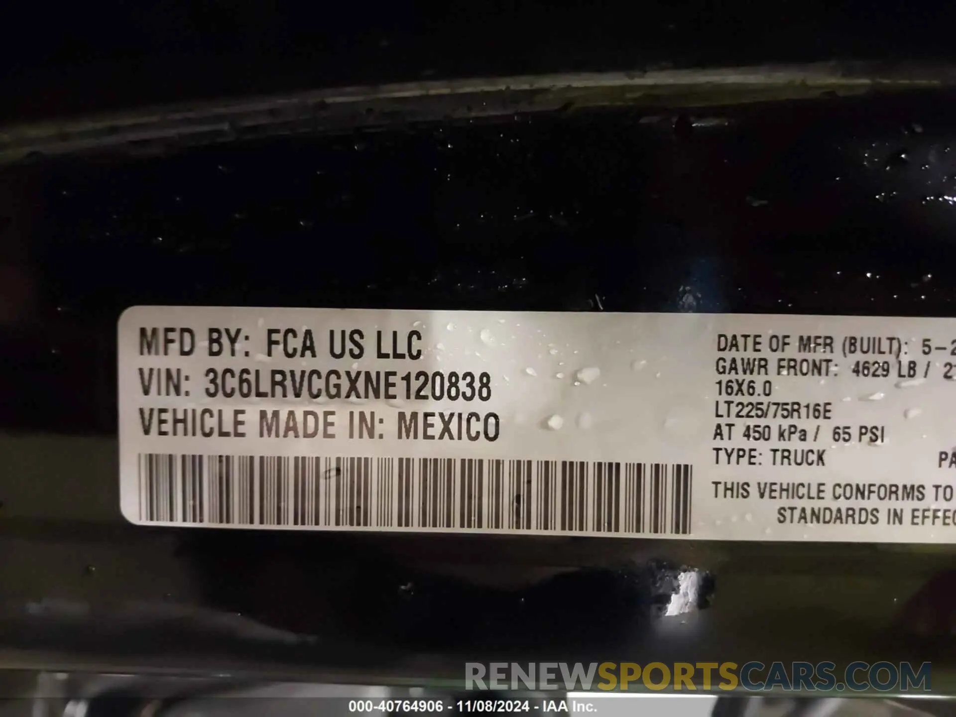 9 Photograph of a damaged car 3C6LRVCGXNE120838 RAM PROMASTER 2500 2022