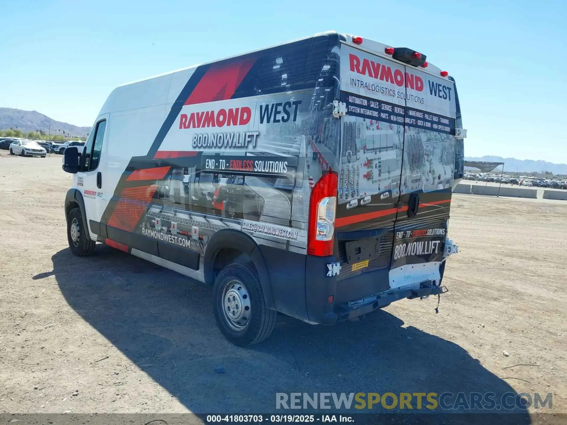 3 Photograph of a damaged car 3C6LRVDG0NE134732 RAM PROMASTER 2500 2022