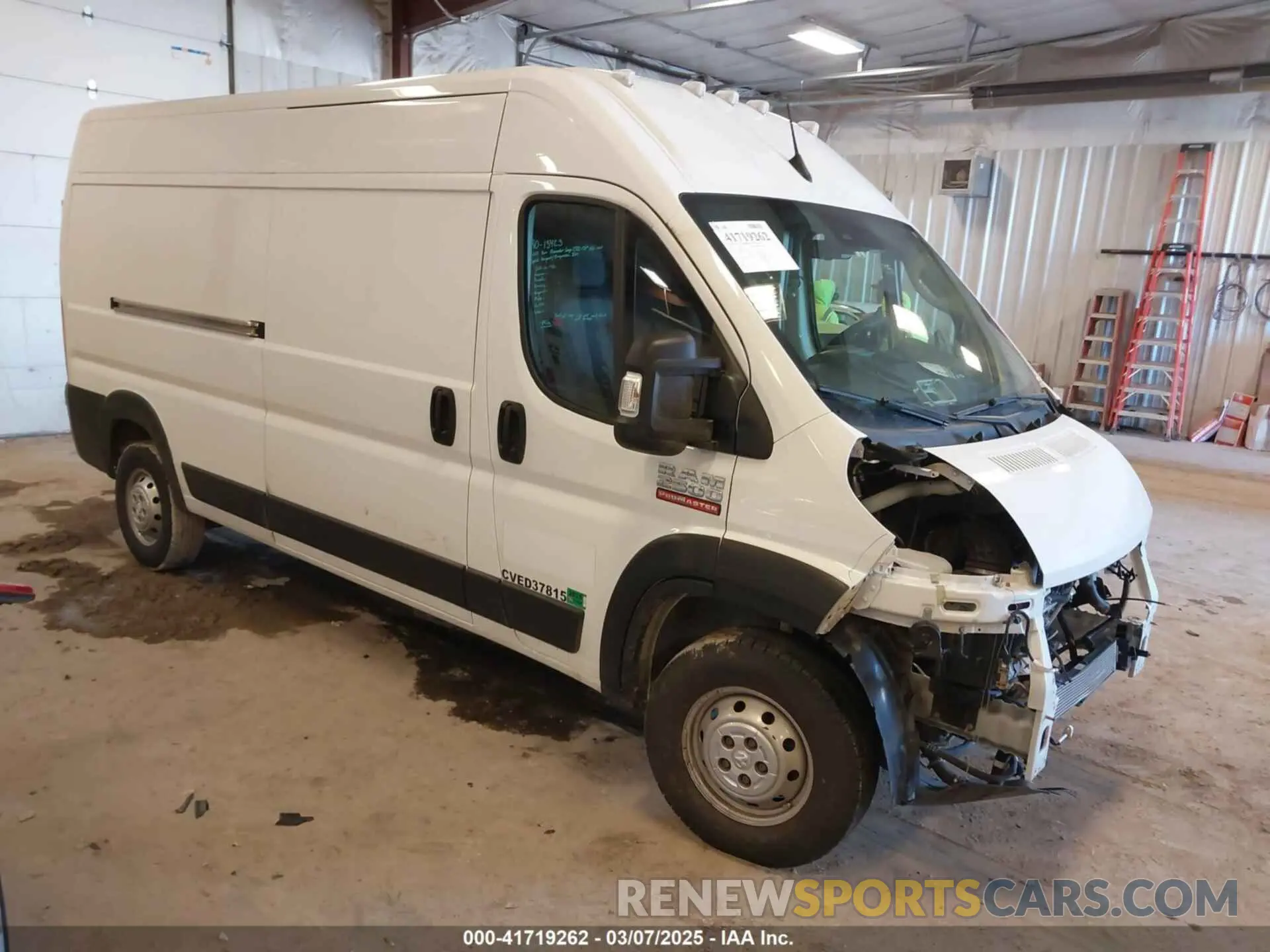 1 Photograph of a damaged car 3C6LRVDG8NE123381 RAM PROMASTER 2500 2022