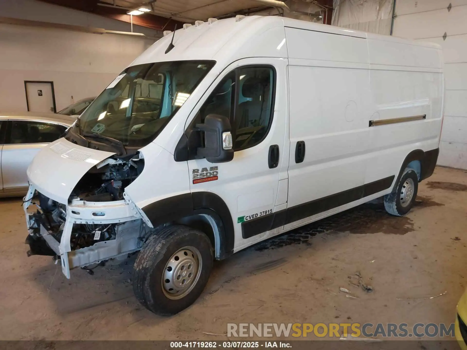 2 Photograph of a damaged car 3C6LRVDG8NE123381 RAM PROMASTER 2500 2022
