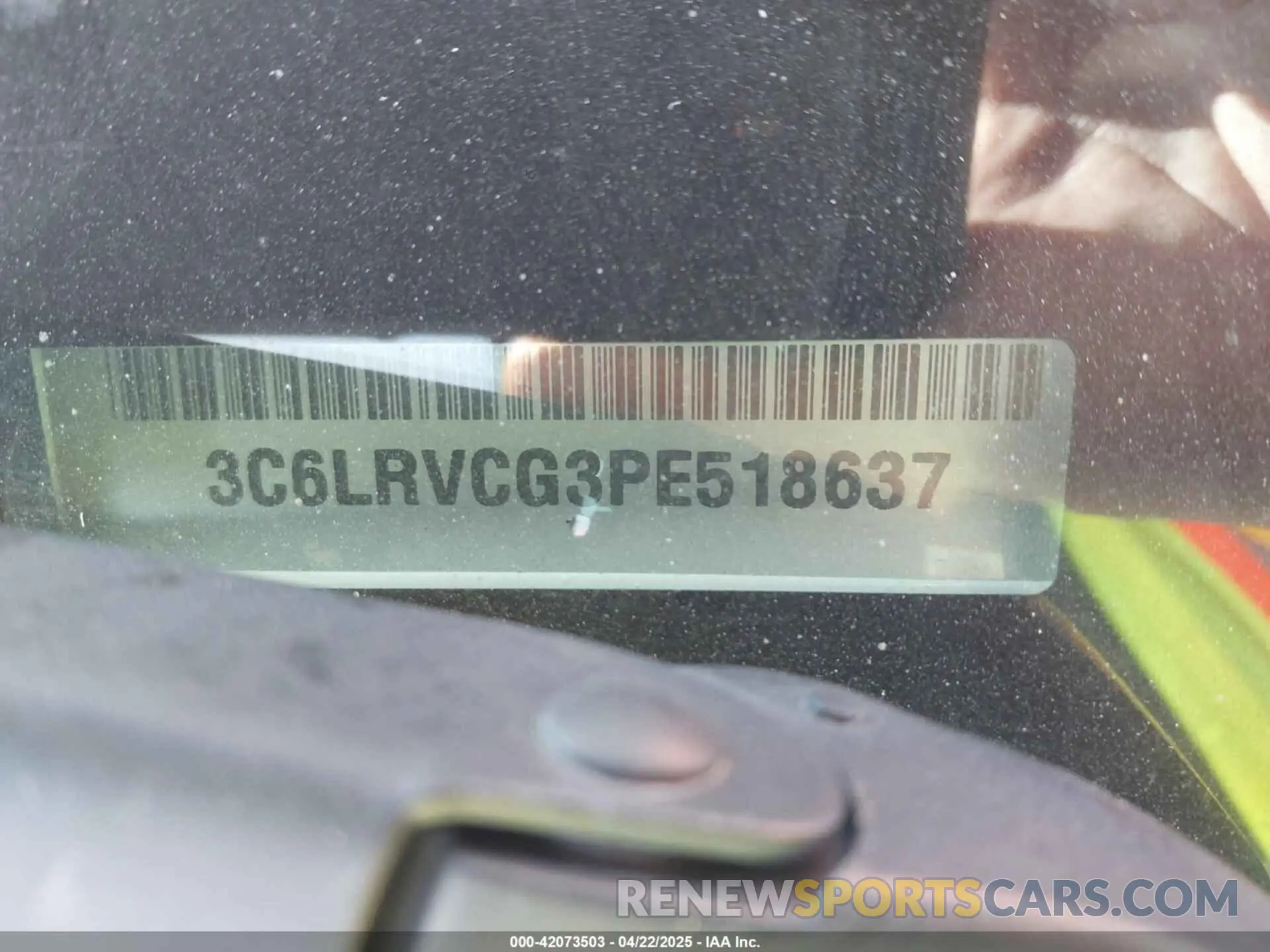 9 Photograph of a damaged car 3C6LRVCG3PE518637 RAM PROMASTER 2500 2023