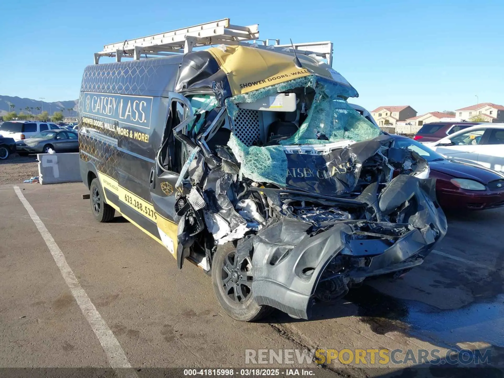 1 Photograph of a damaged car 3C6LRVDG3PE538899 RAM PROMASTER 2500 2023