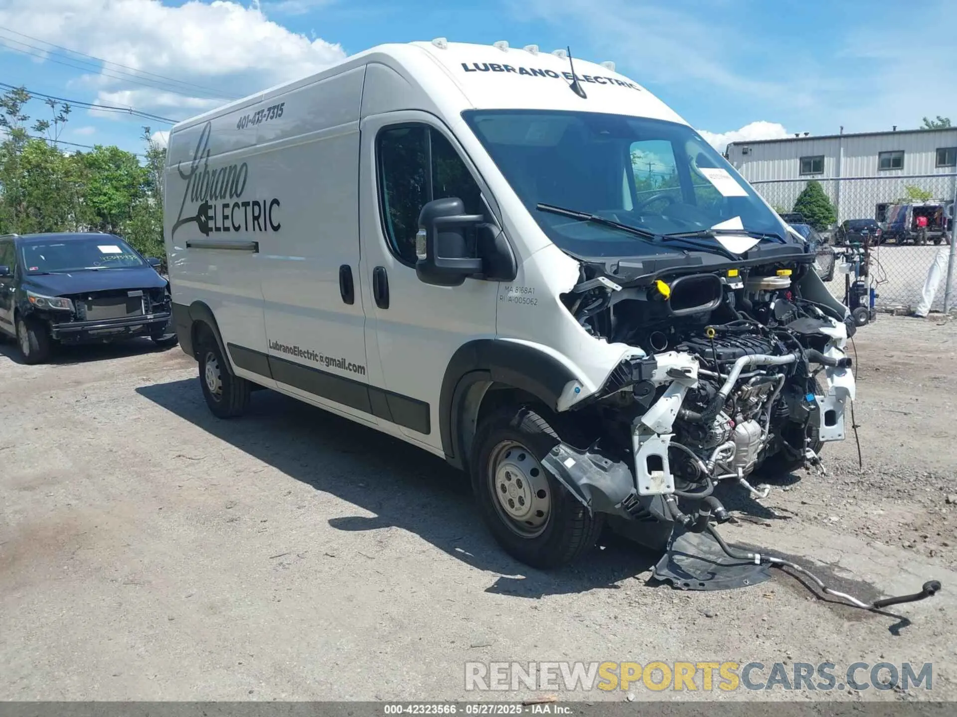 1 Photograph of a damaged car 3C6LRVDG3PE578870 RAM PROMASTER 2500 2023