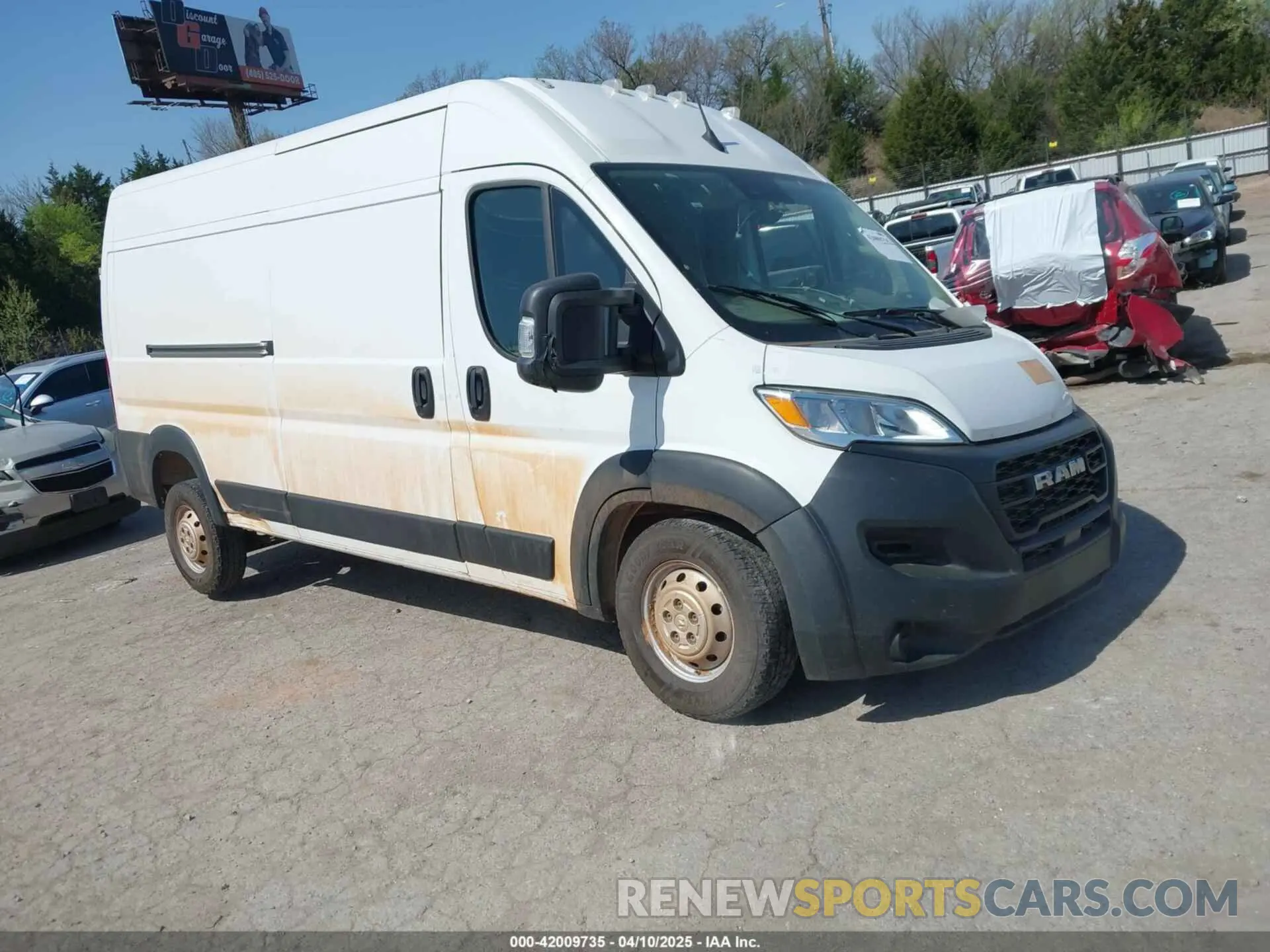 1 Photograph of a damaged car 3C6LRVDG3PE582496 RAM PROMASTER 2500 2023