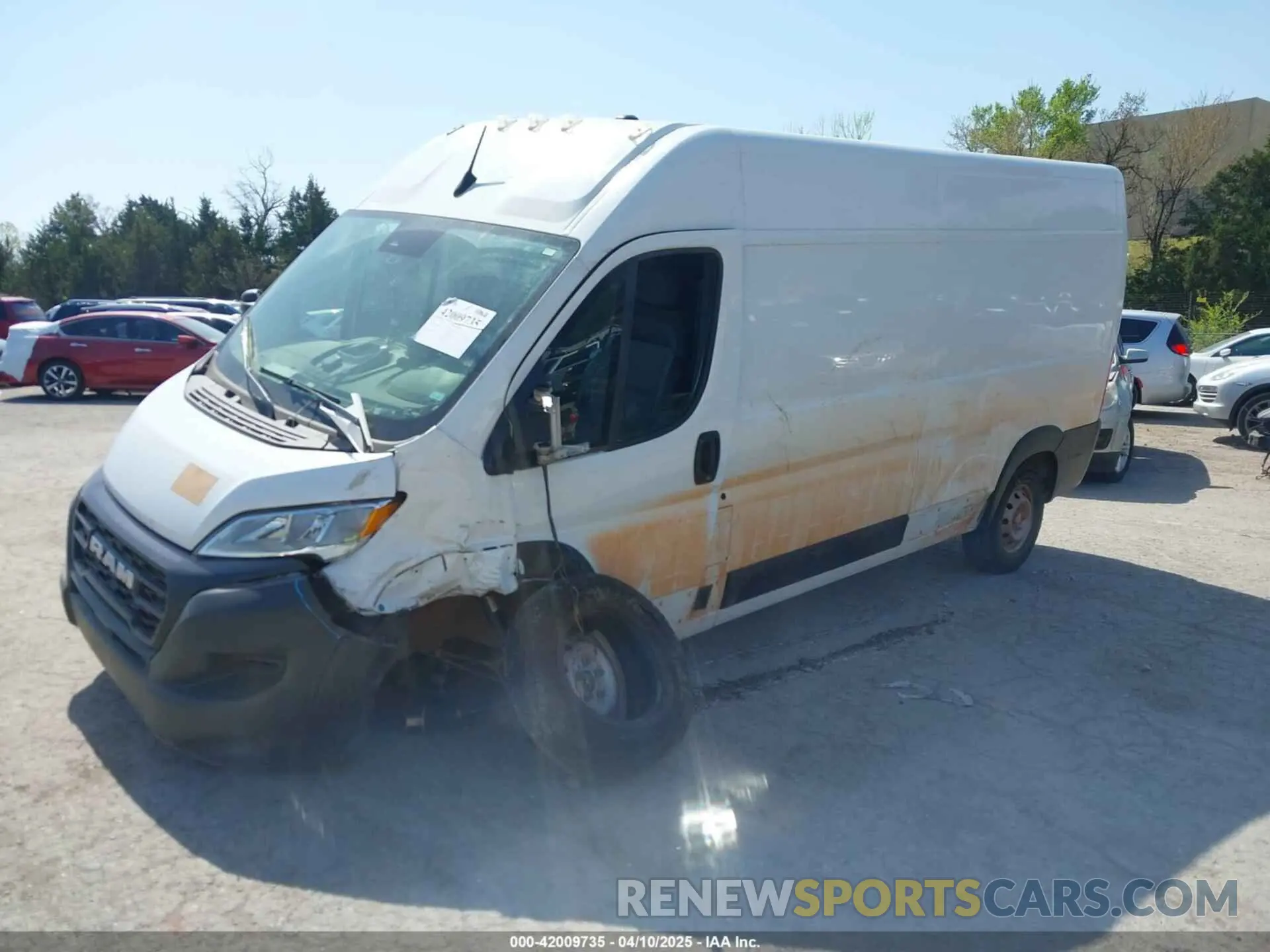 2 Photograph of a damaged car 3C6LRVDG3PE582496 RAM PROMASTER 2500 2023