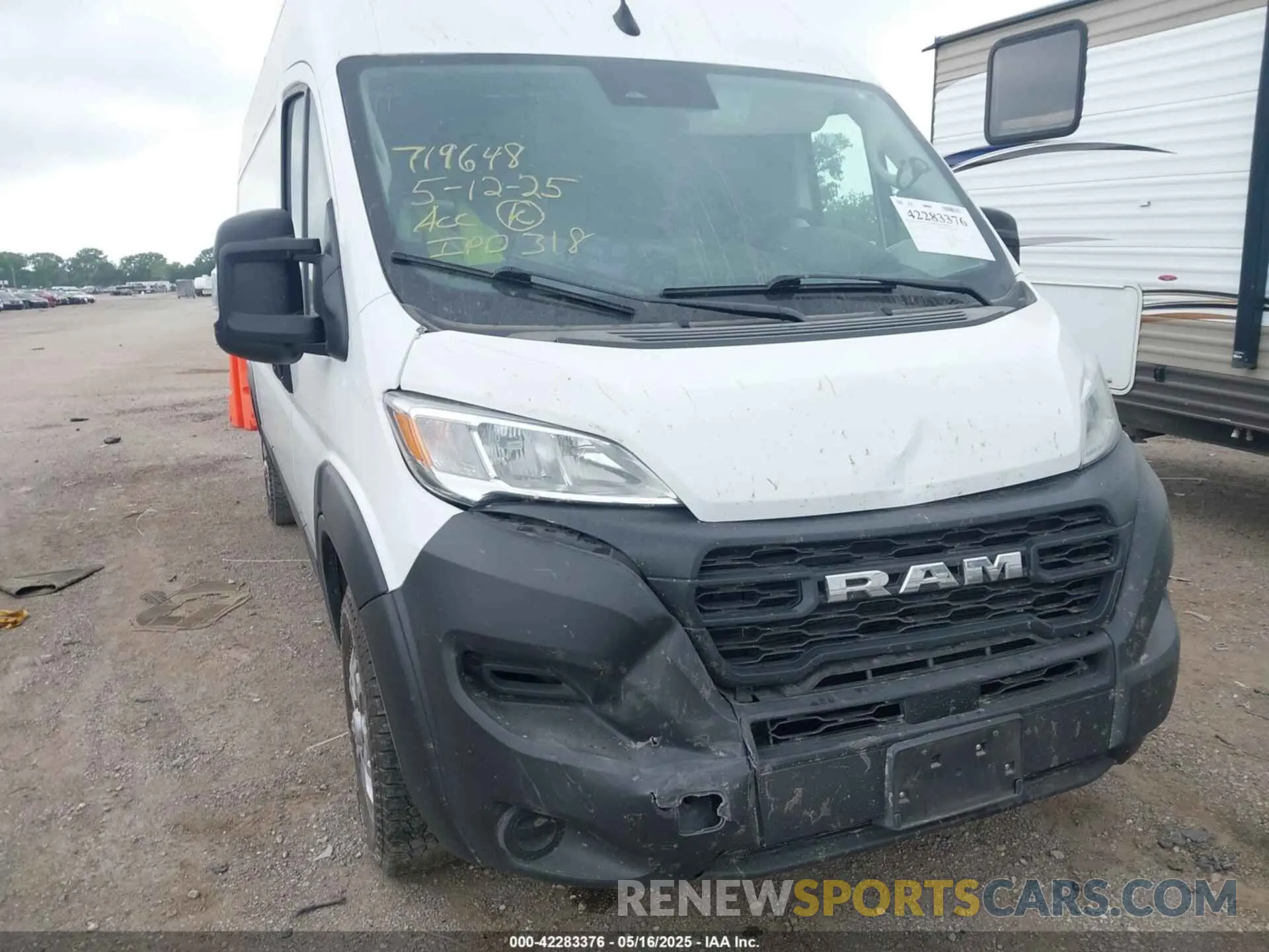 1 Photograph of a damaged car 3C6LRVDG5PE518816 RAM PROMASTER 2500 2023