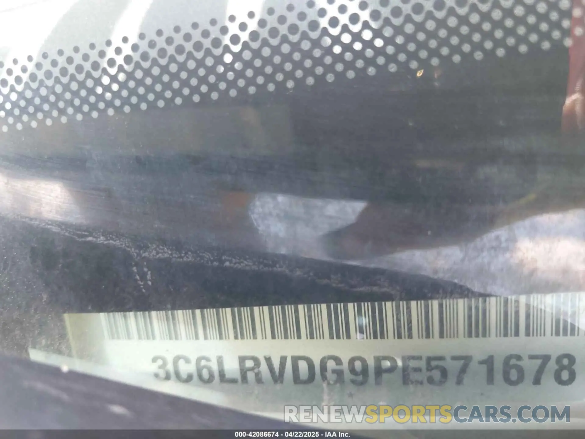 9 Photograph of a damaged car 3C6LRVDG9PE571678 RAM PROMASTER 2500 2023