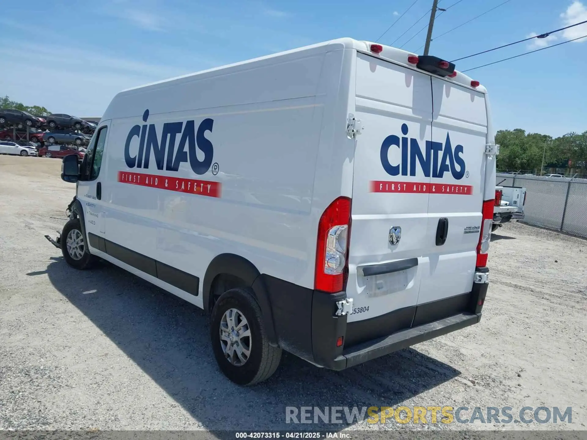 3 Photograph of a damaged car 3C6LRVDG9PE586097 RAM PROMASTER 2500 2023
