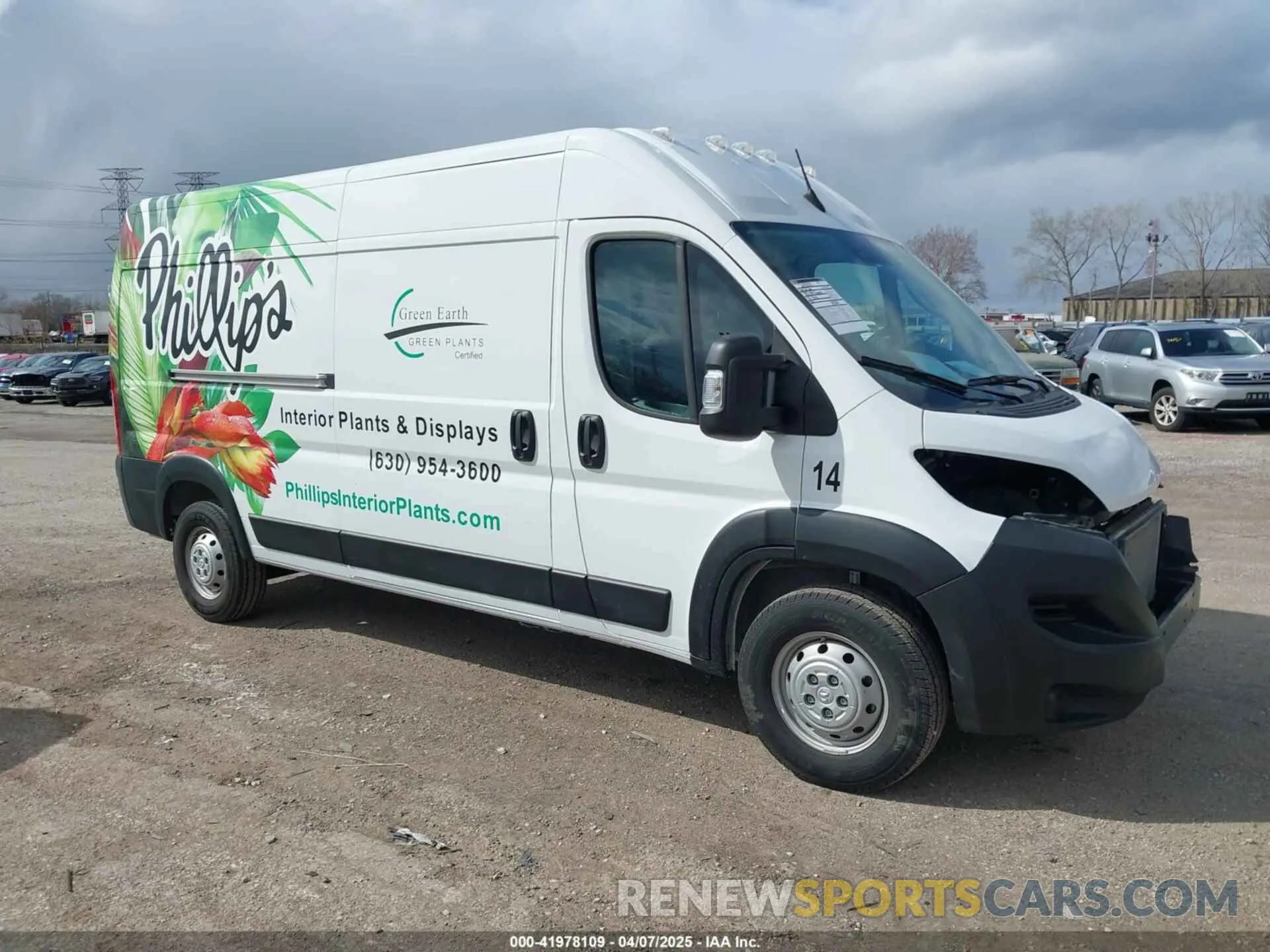 1 Photograph of a damaged car 3C6LRVDG9PE603061 RAM PROMASTER 2500 2023