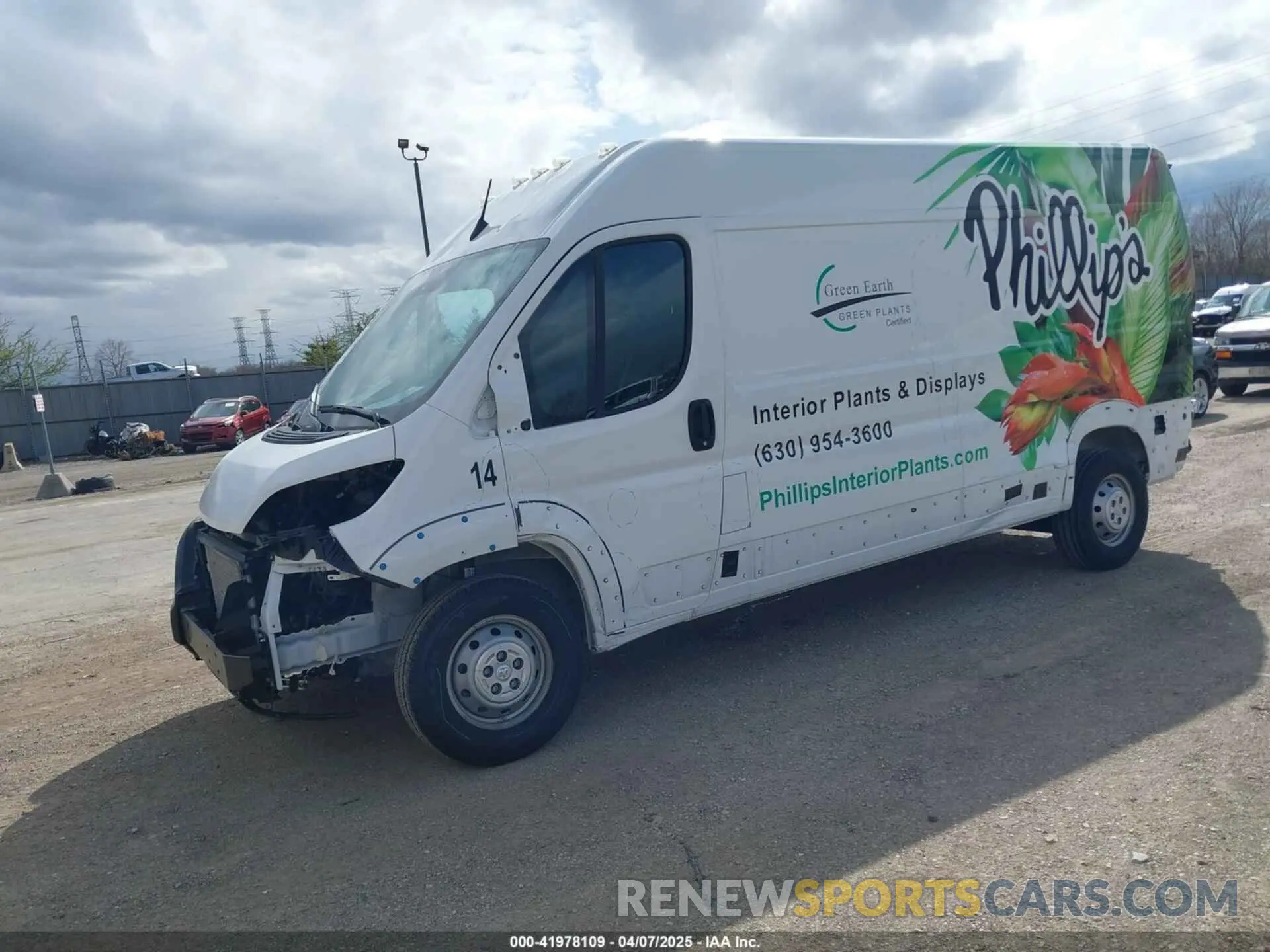 2 Photograph of a damaged car 3C6LRVDG9PE603061 RAM PROMASTER 2500 2023