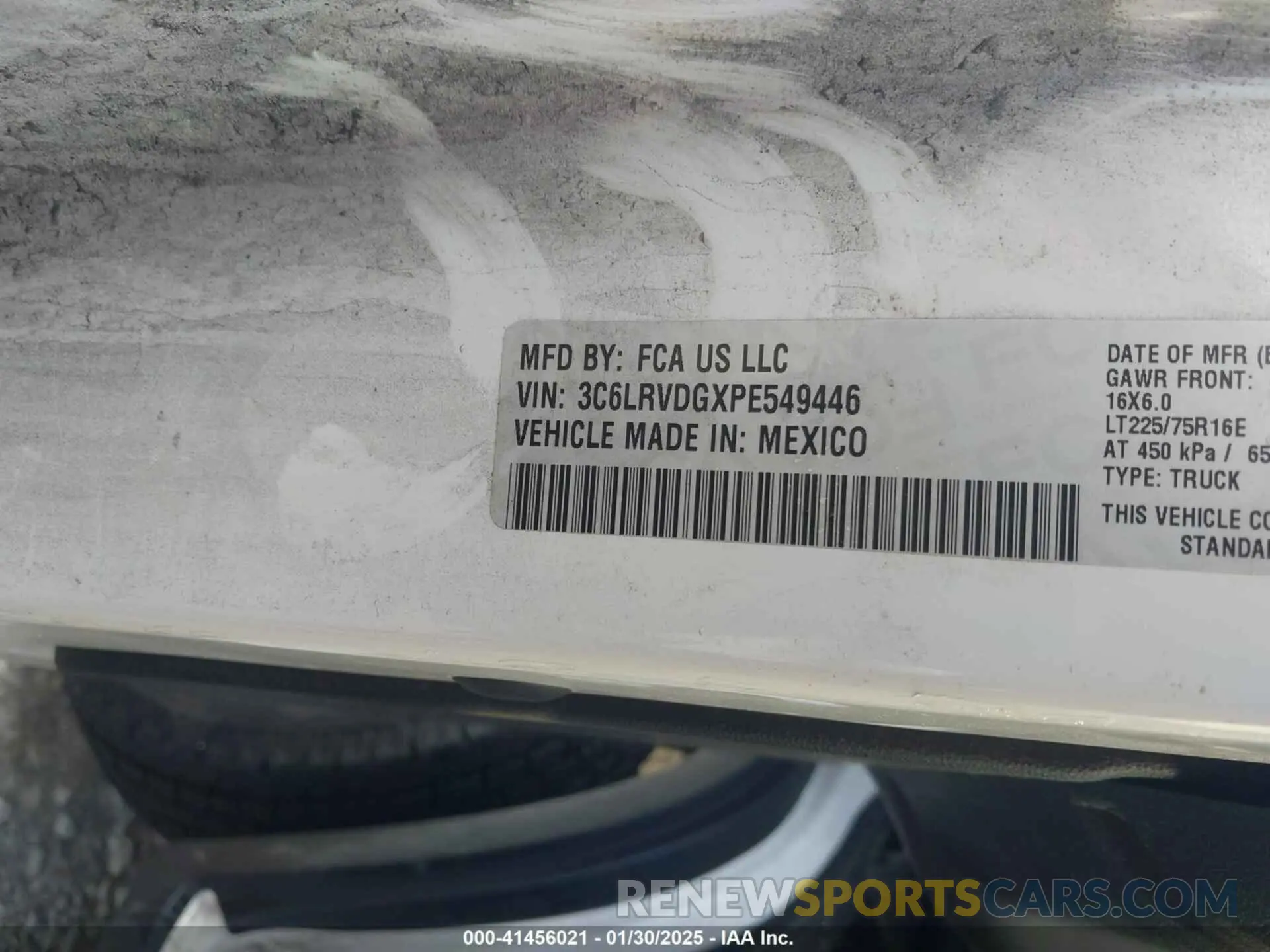 9 Photograph of a damaged car 3C6LRVDGXPE549446 RAM PROMASTER 2500 2023