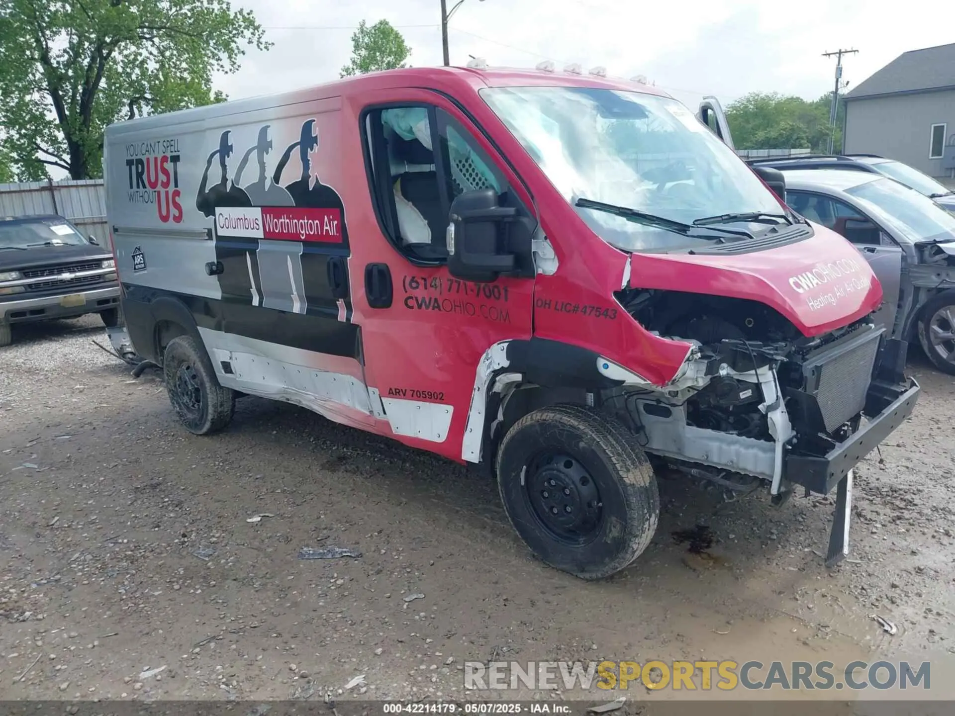 1 Photograph of a damaged car 3C6LRVVG2PE591625 RAM PROMASTER 2500 2023
