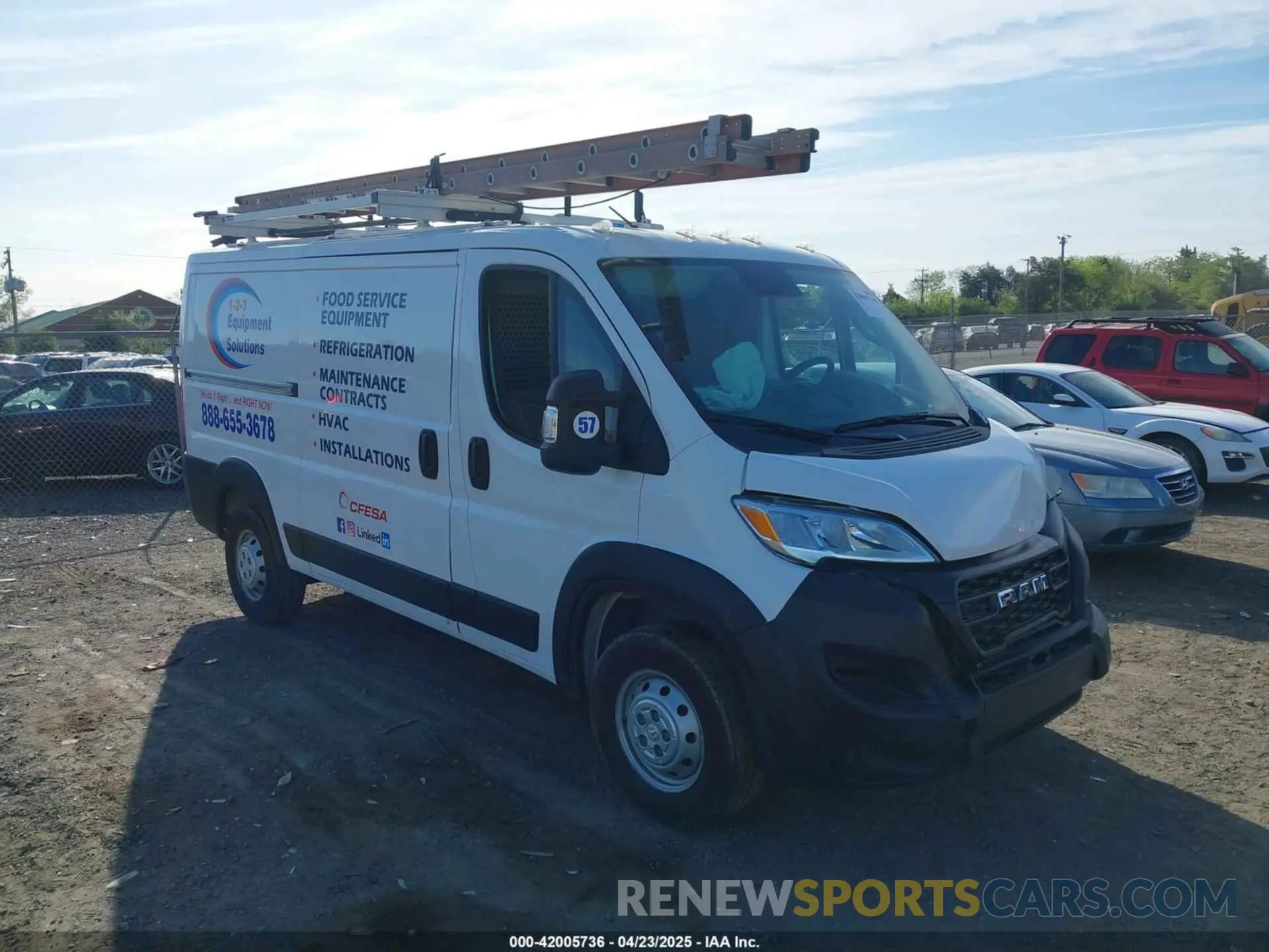 1 Photograph of a damaged car 3C6LRVVG5PE579453 RAM PROMASTER 2500 2023