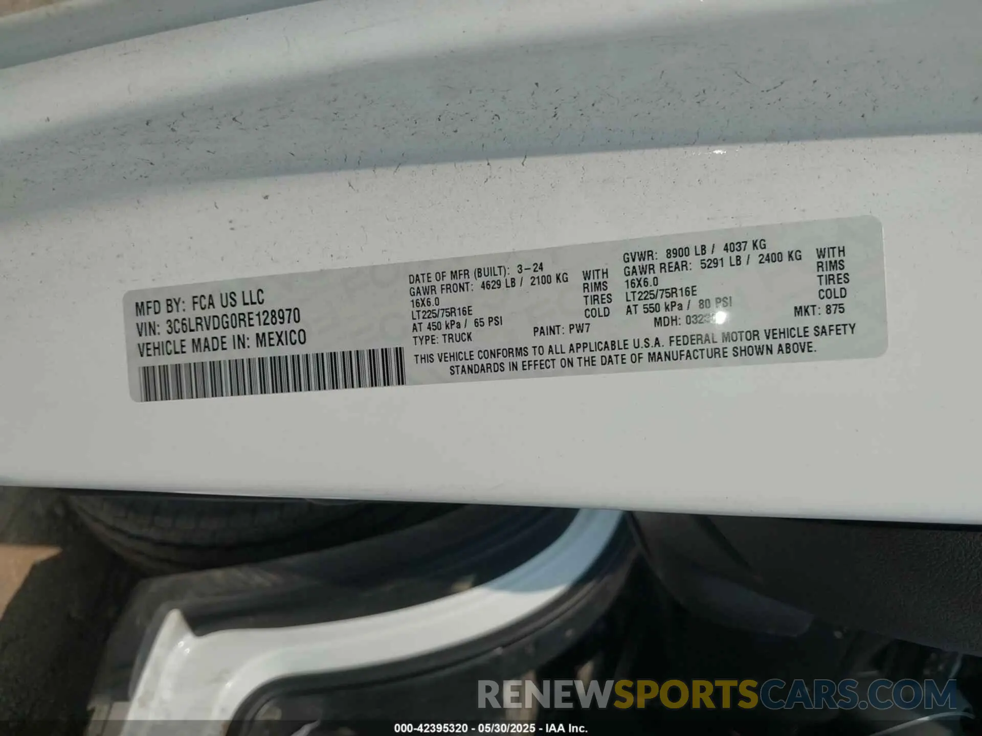 9 Photograph of a damaged car 3C6LRVDG0RE128970 RAM PROMASTER 2500 2024