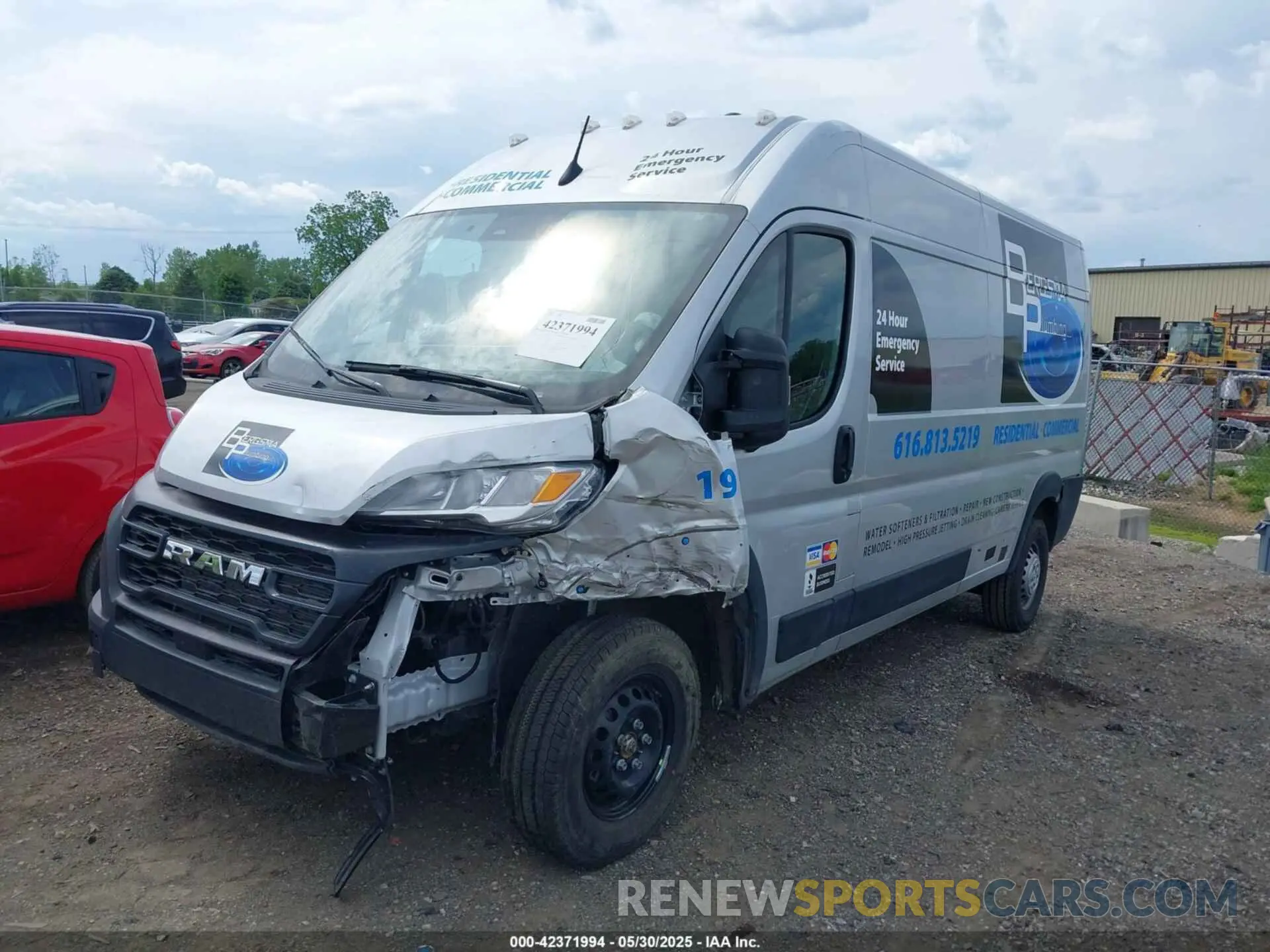 2 Photograph of a damaged car 3C6LRVDG0RE130136 RAM PROMASTER 2500 2024