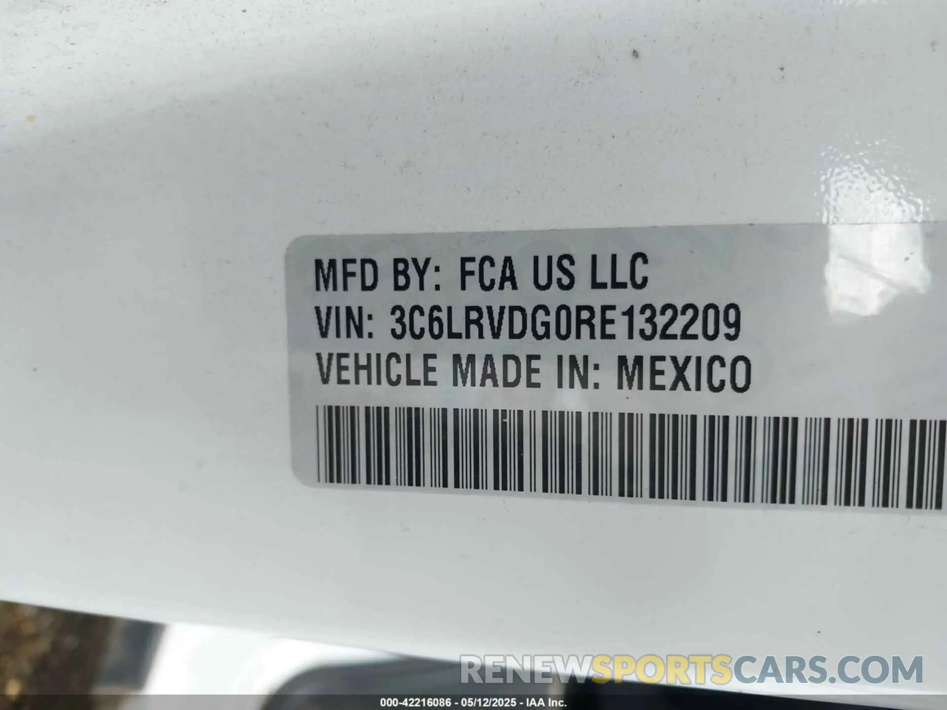 9 Photograph of a damaged car 3C6LRVDG0RE132209 RAM PROMASTER 2500 2024