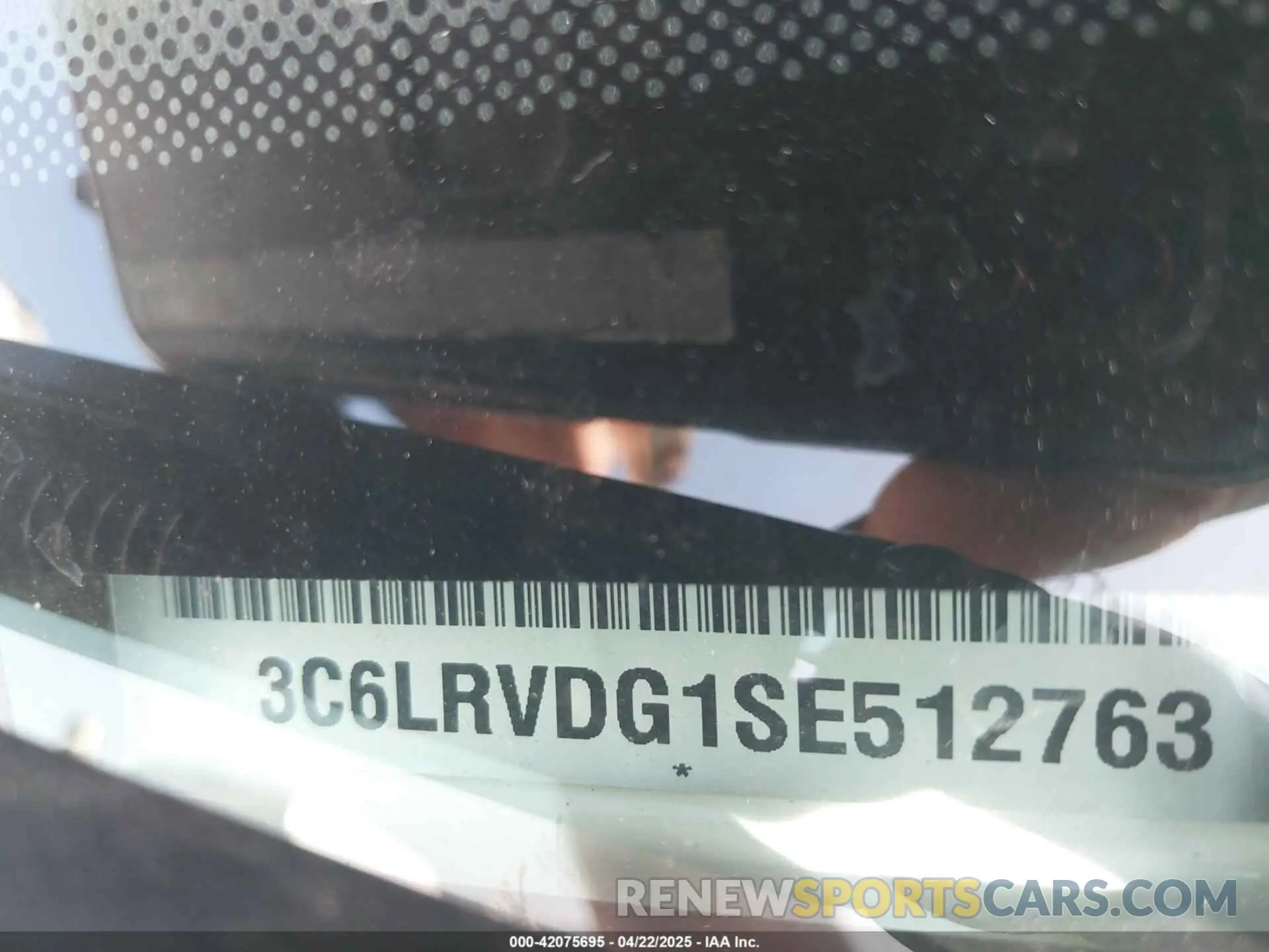 9 Photograph of a damaged car 3C6LRVDG1SE512763 RAM PROMASTER 2500 2025