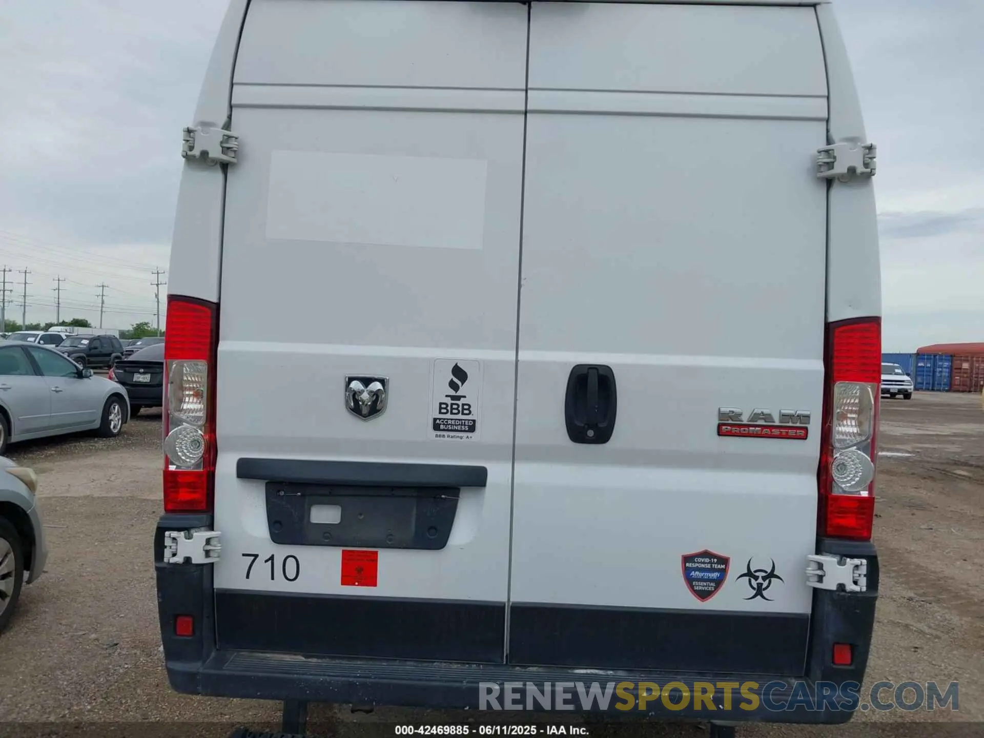 6 Photograph of a damaged car 3C6URVJG4KE537388 RAM PROMASTER 3500 2019