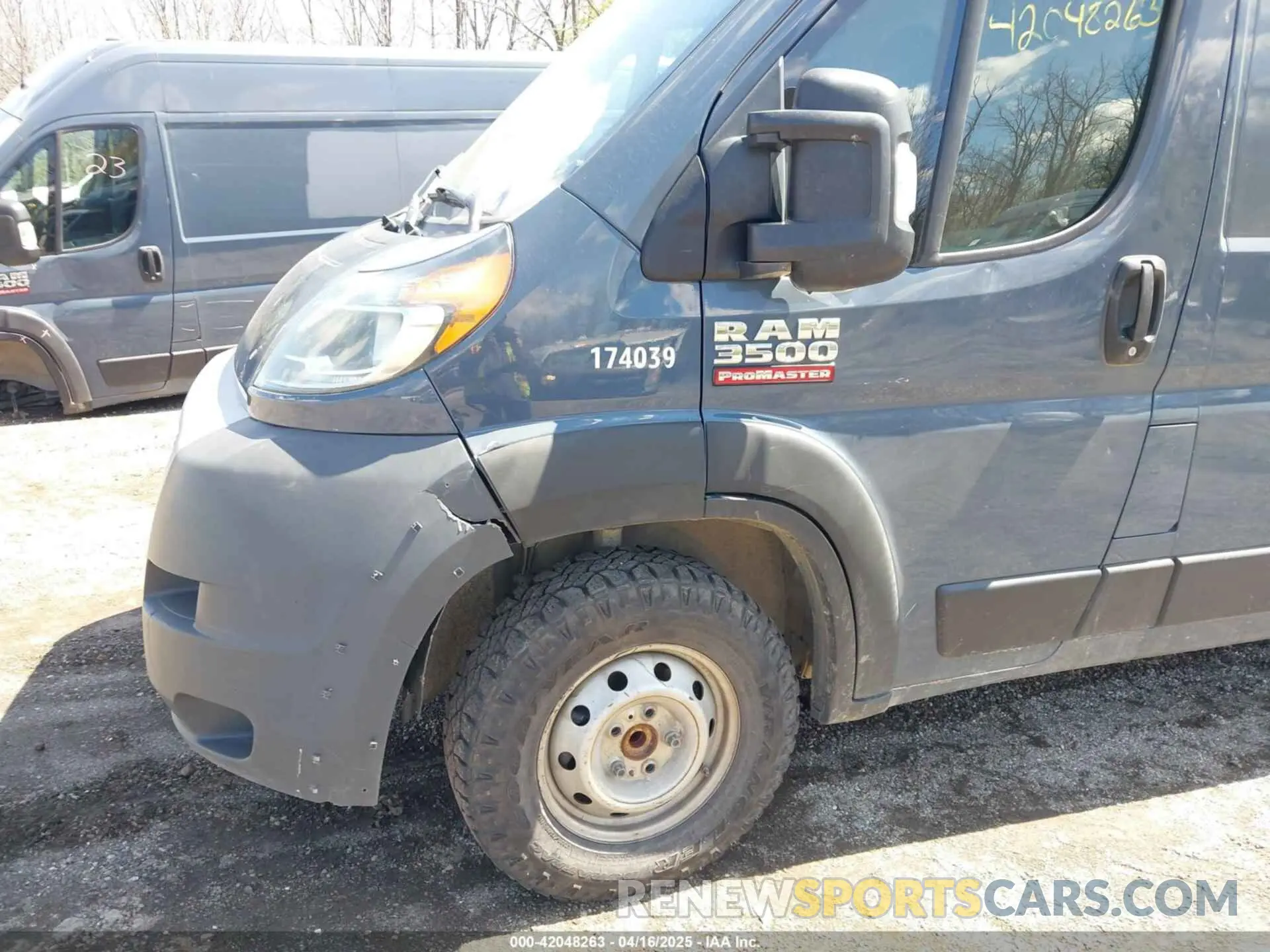 6 Photograph of a damaged car 3C6URVJG6KE544844 RAM PROMASTER 3500 2019