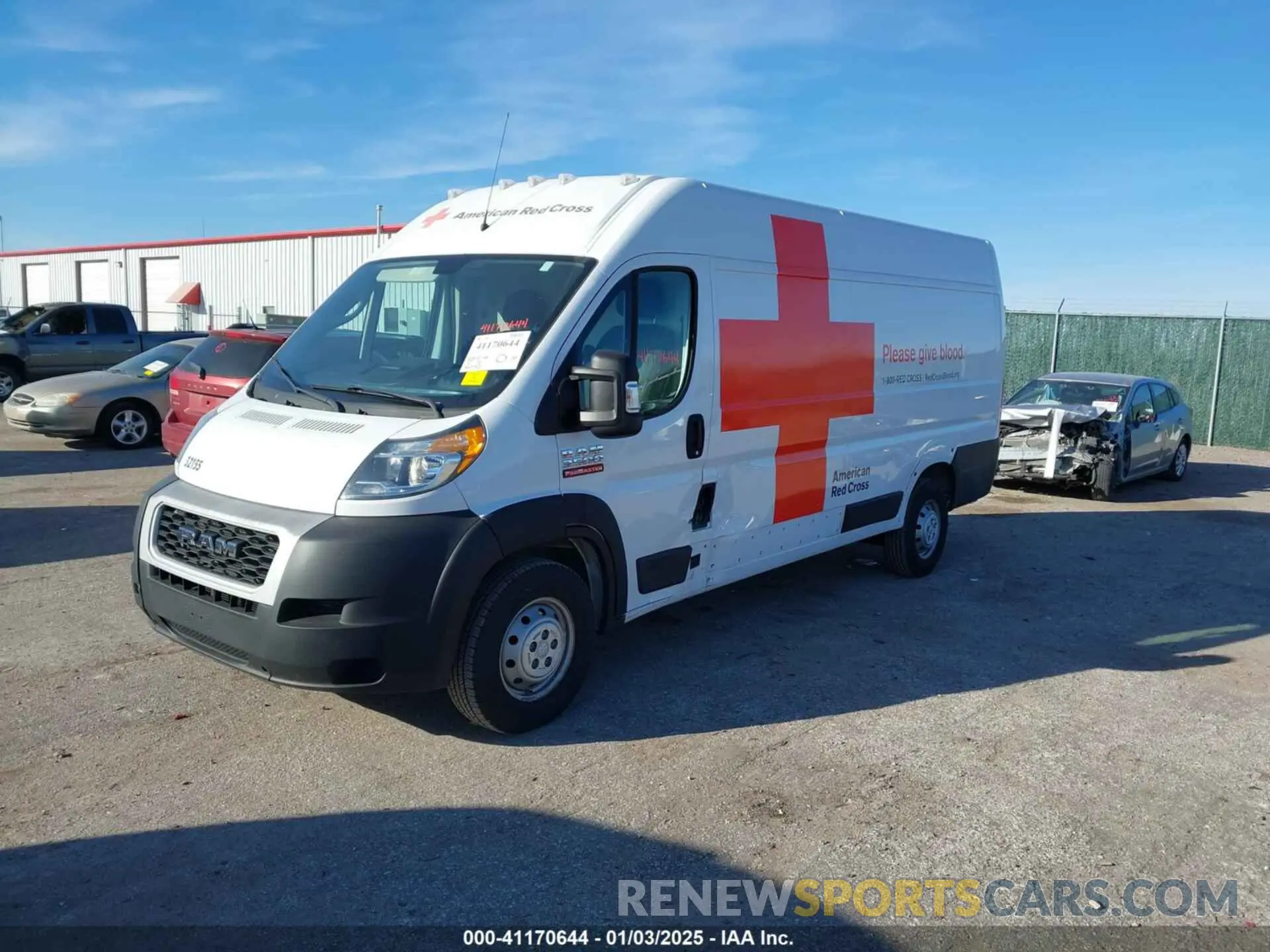 2 Photograph of a damaged car 3C6FRVJG7ME501450 RAM PROMASTER 3500 2021