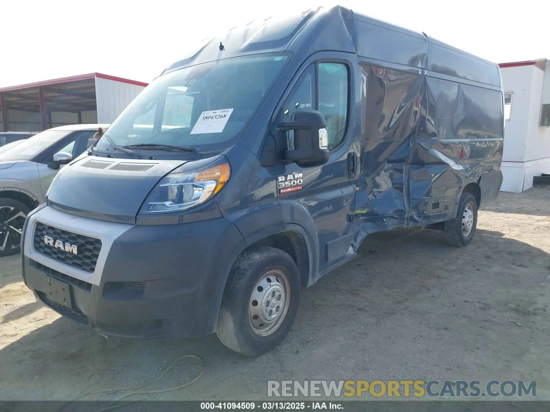 2 Photograph of a damaged car 3C6MRVJG3ME579554 RAM PROMASTER 3500 2021