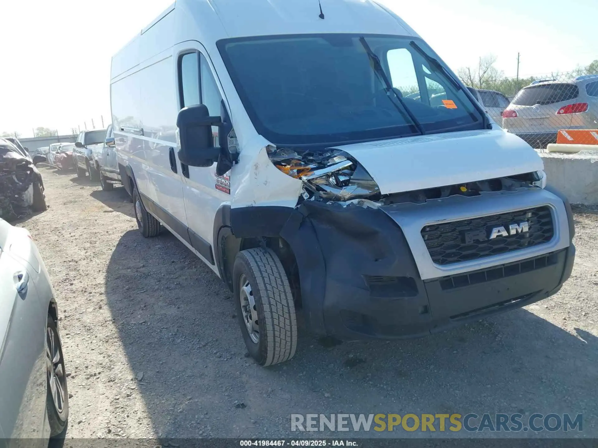 1 Photograph of a damaged car 3C6MRVJG4ME590174 RAM PROMASTER 3500 2021