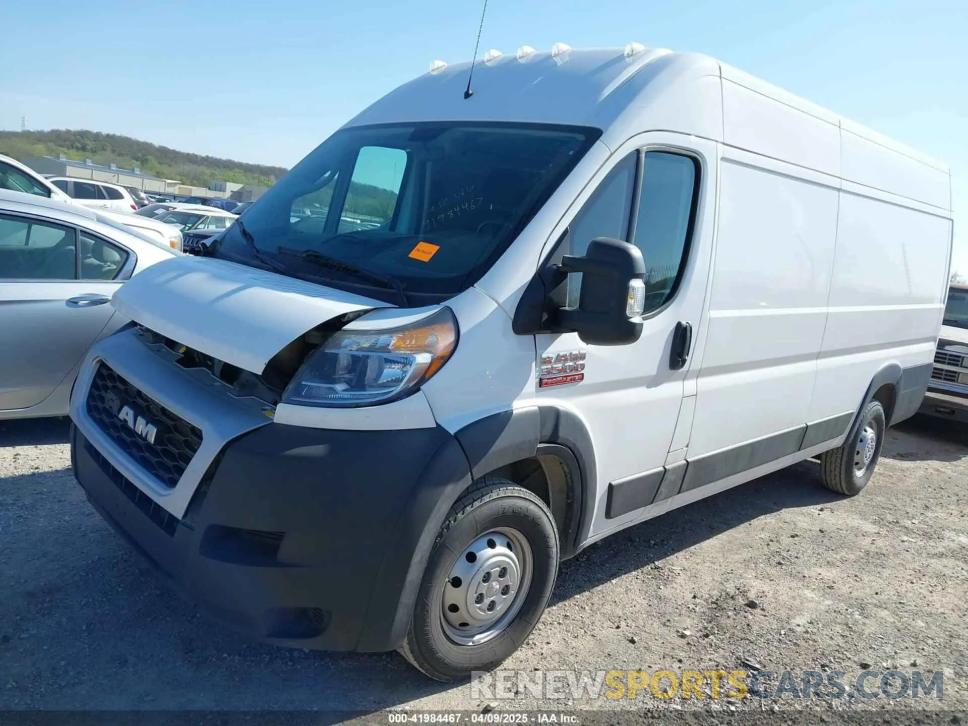 21 Photograph of a damaged car 3C6MRVJG4ME590174 RAM PROMASTER 3500 2021
