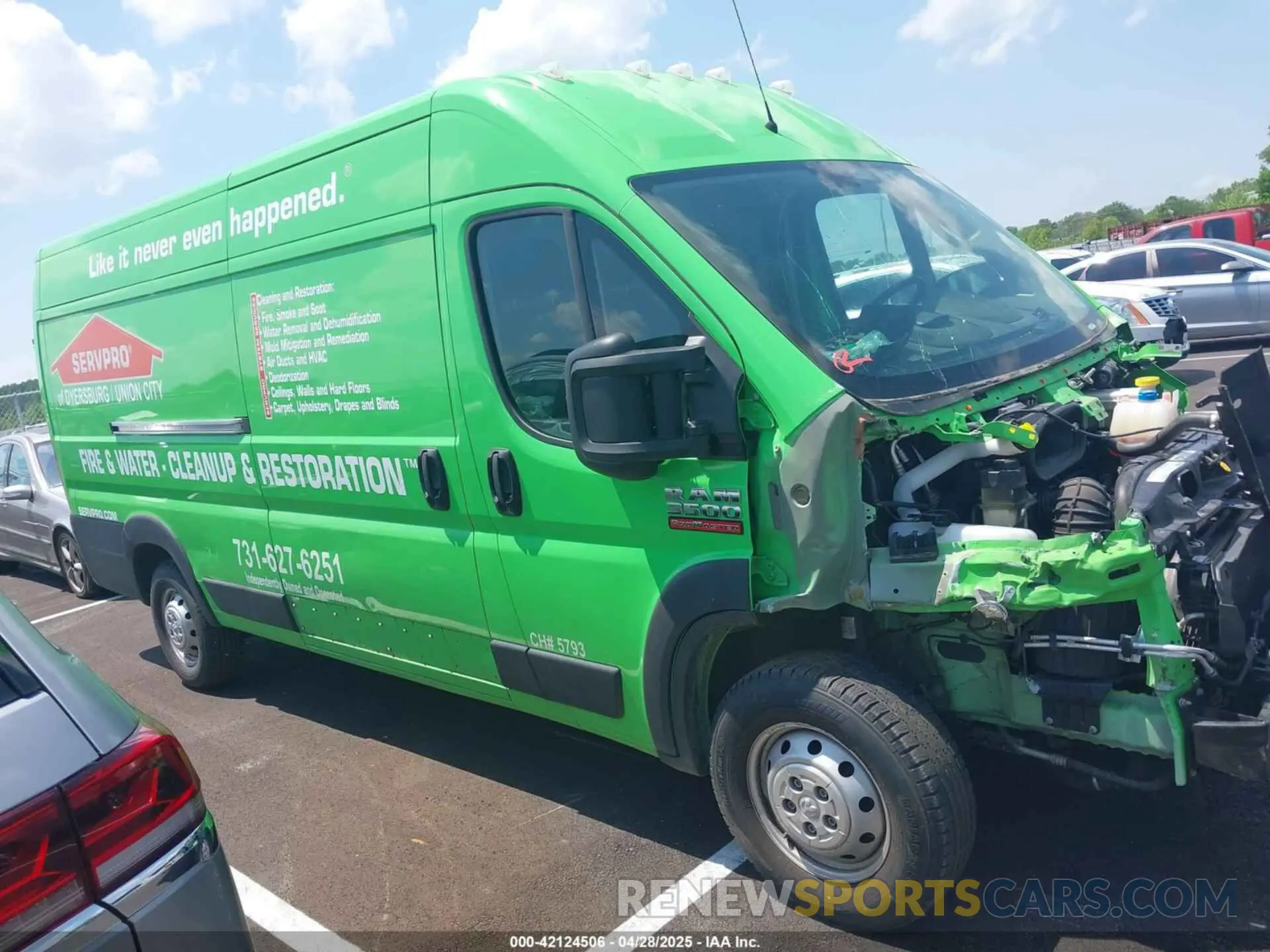 13 Photograph of a damaged car 3C6MRVJG7ME545200 RAM PROMASTER 3500 2021