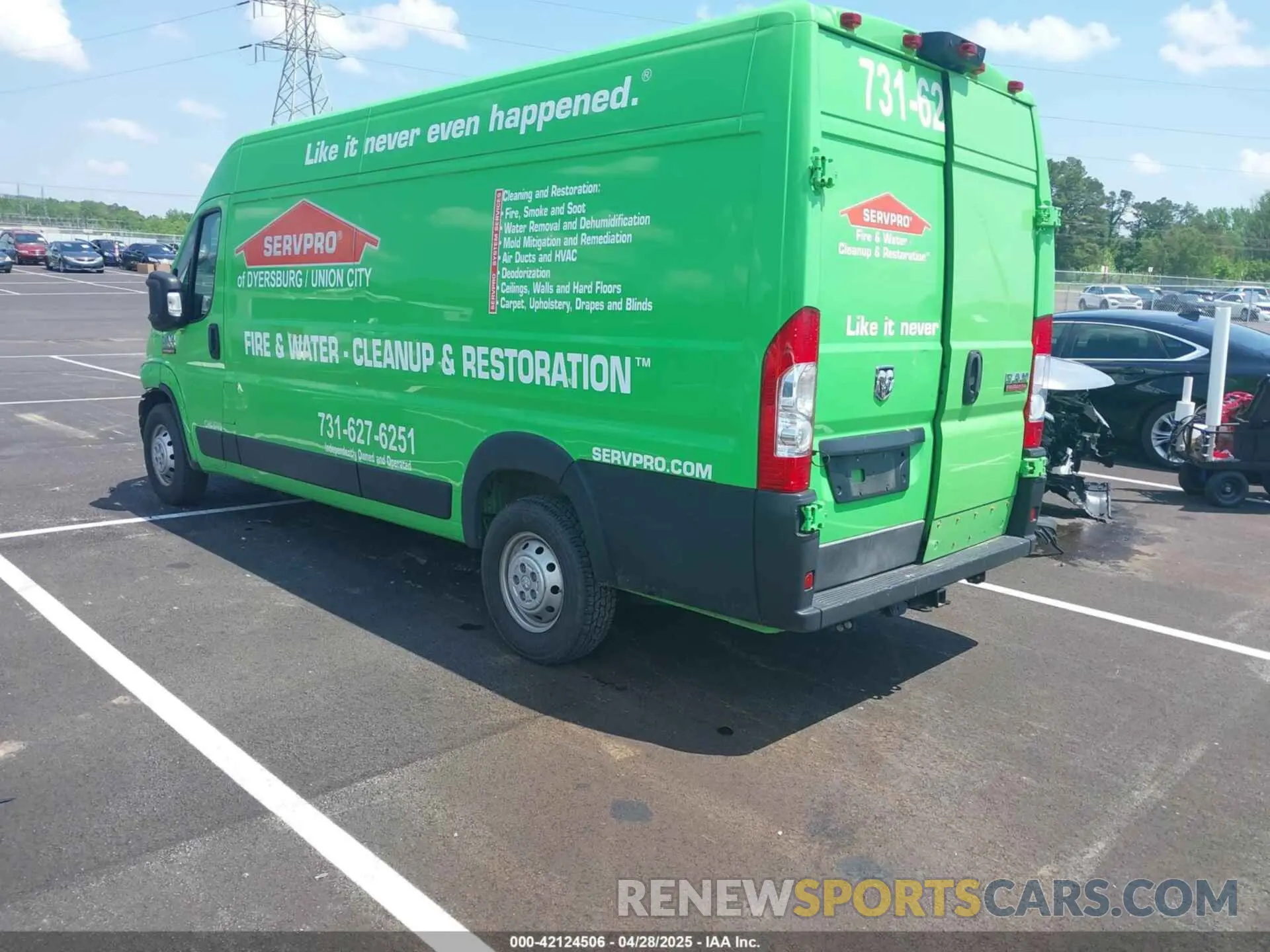3 Photograph of a damaged car 3C6MRVJG7ME545200 RAM PROMASTER 3500 2021