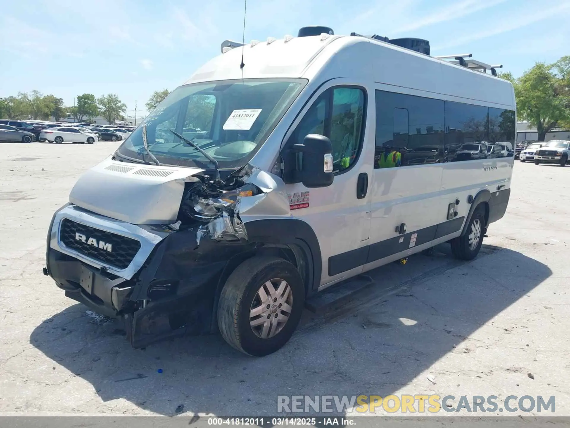 2 Photograph of a damaged car 3C6MRVUG5ME550939 RAM PROMASTER 3500 2021