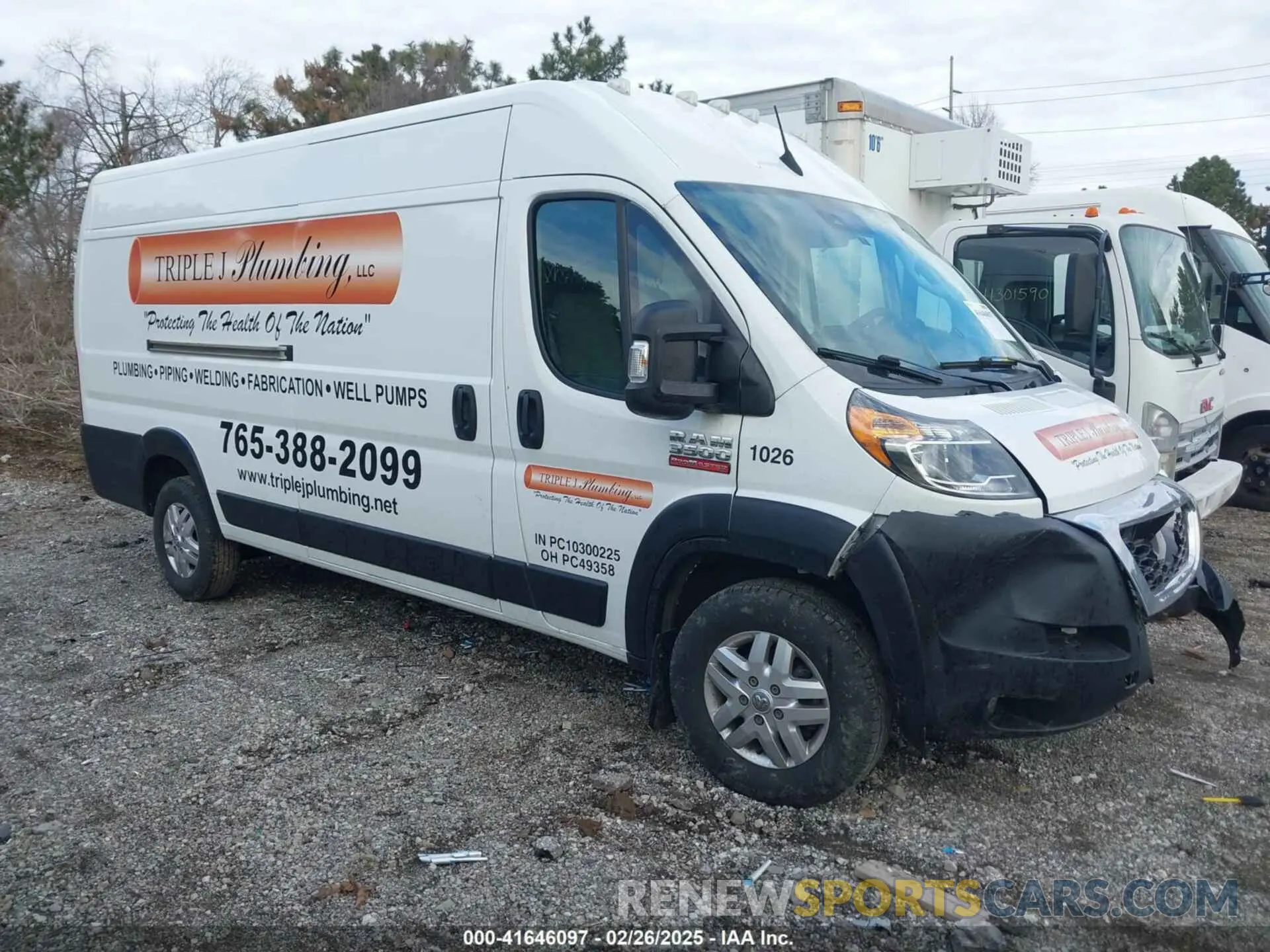 1 Photograph of a damaged car 3C6MRVJG9NE121583 RAM PROMASTER 3500 2022
