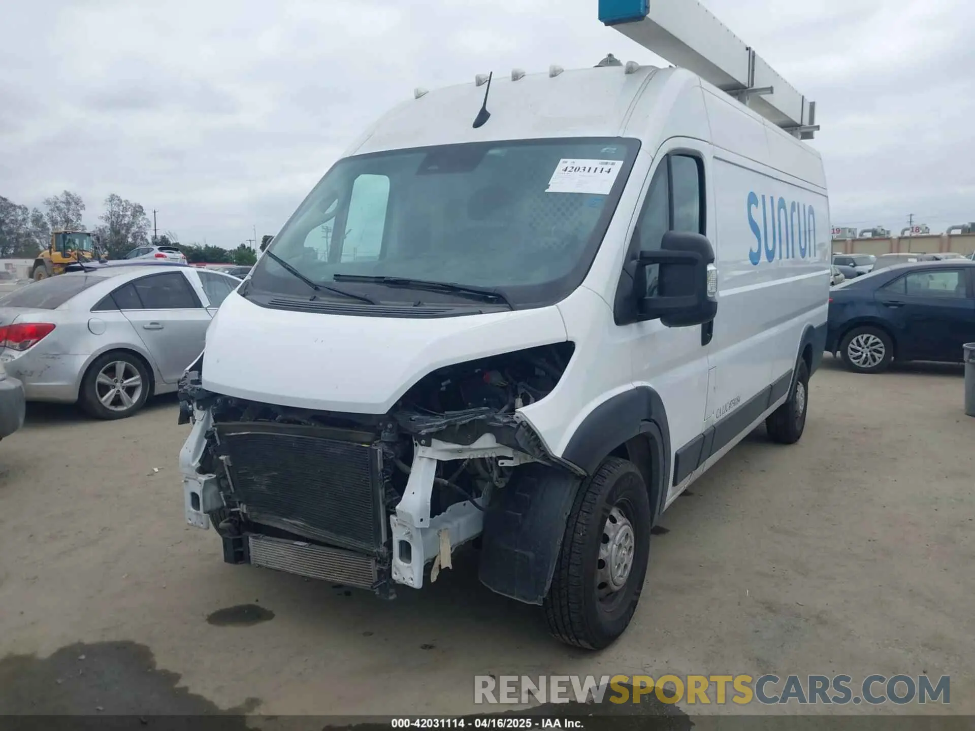 2 Photograph of a damaged car 3C6MRVJG9PE514115 RAM PROMASTER 3500 2023
