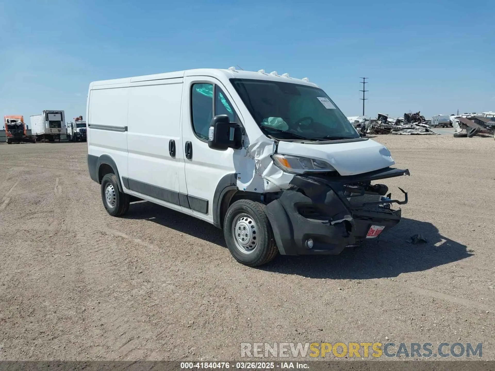 1 Photograph of a damaged car 3C6MRVWG0RE154356 RAM PROMASTER 3500 2024