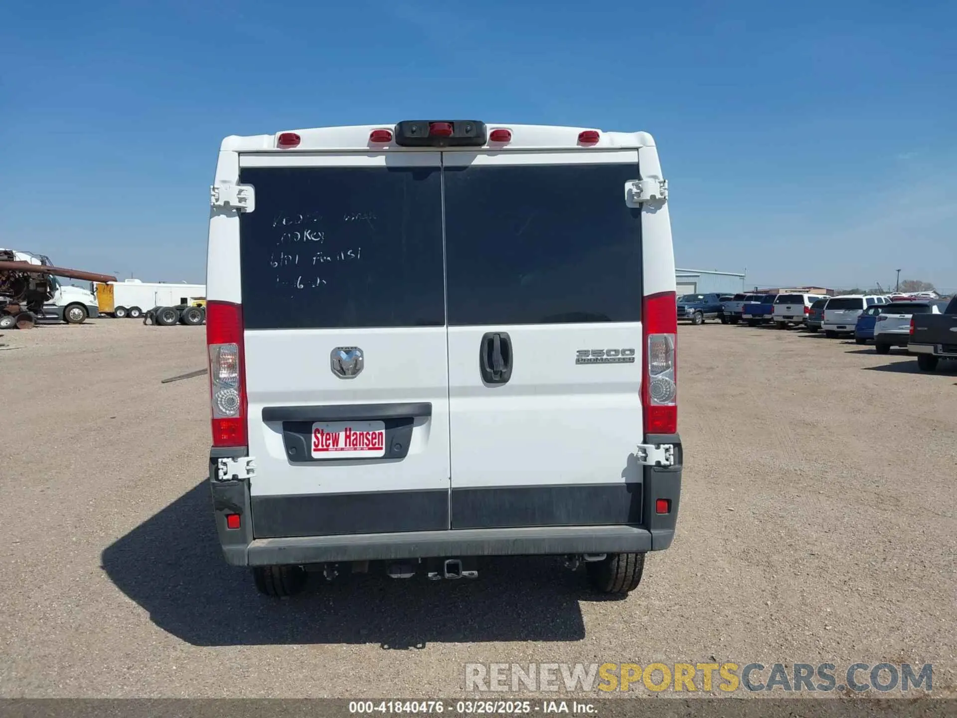 15 Photograph of a damaged car 3C6MRVWG0RE154356 RAM PROMASTER 3500 2024