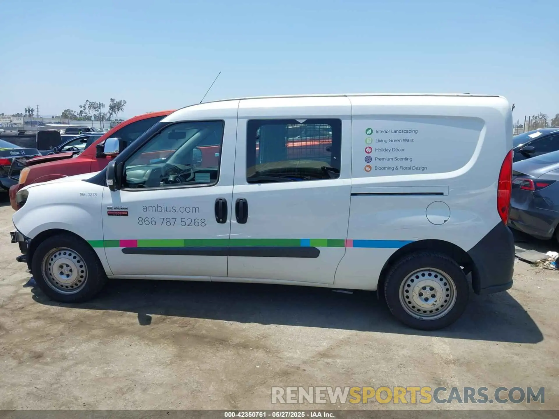 15 Photograph of a damaged car ZFBHRFAB4K6N81095 RAM PROMASTER CITY 2019