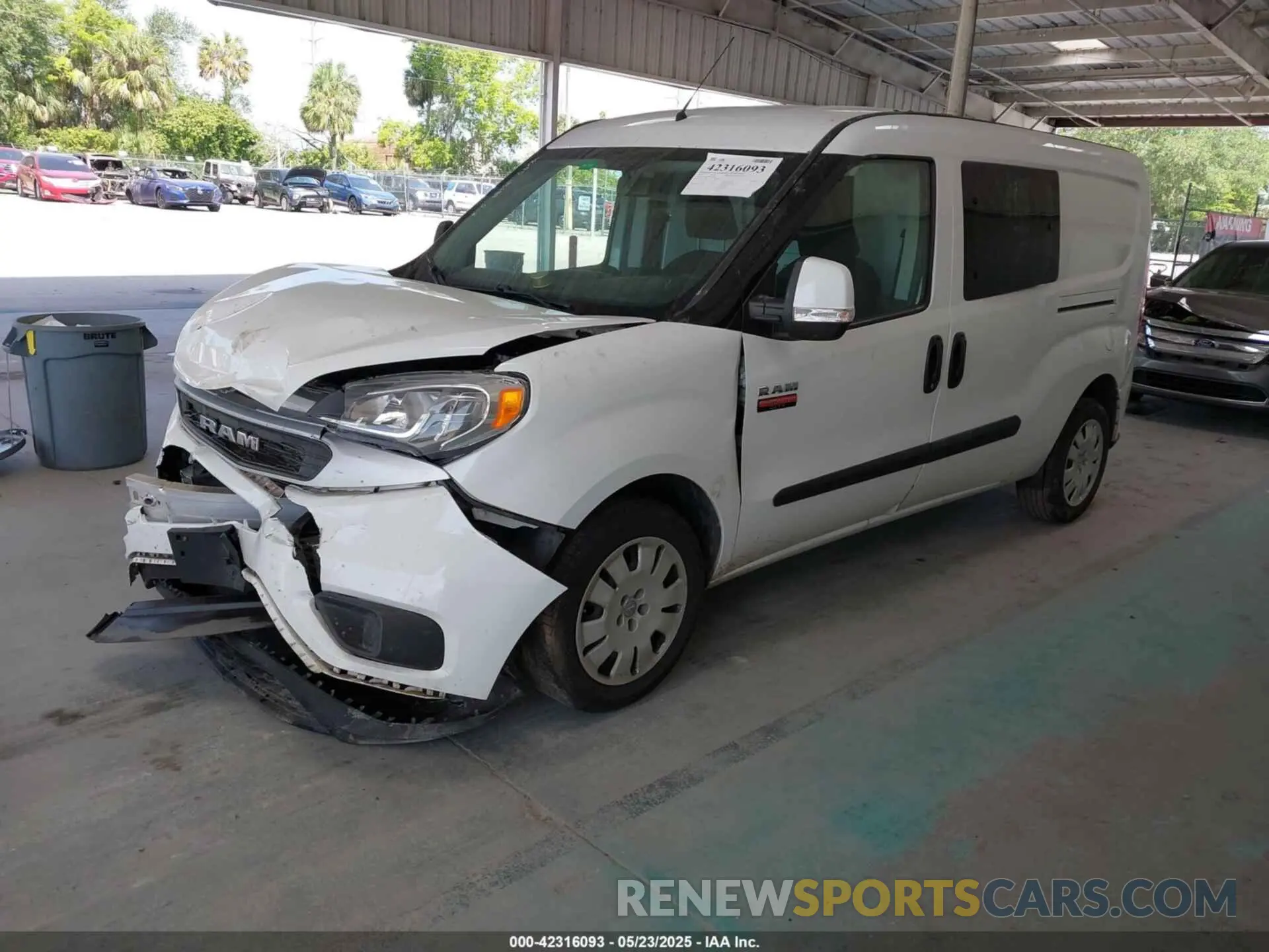 2 Photograph of a damaged car ZFBHRFBB0K6L95889 RAM PROMASTER CITY 2019