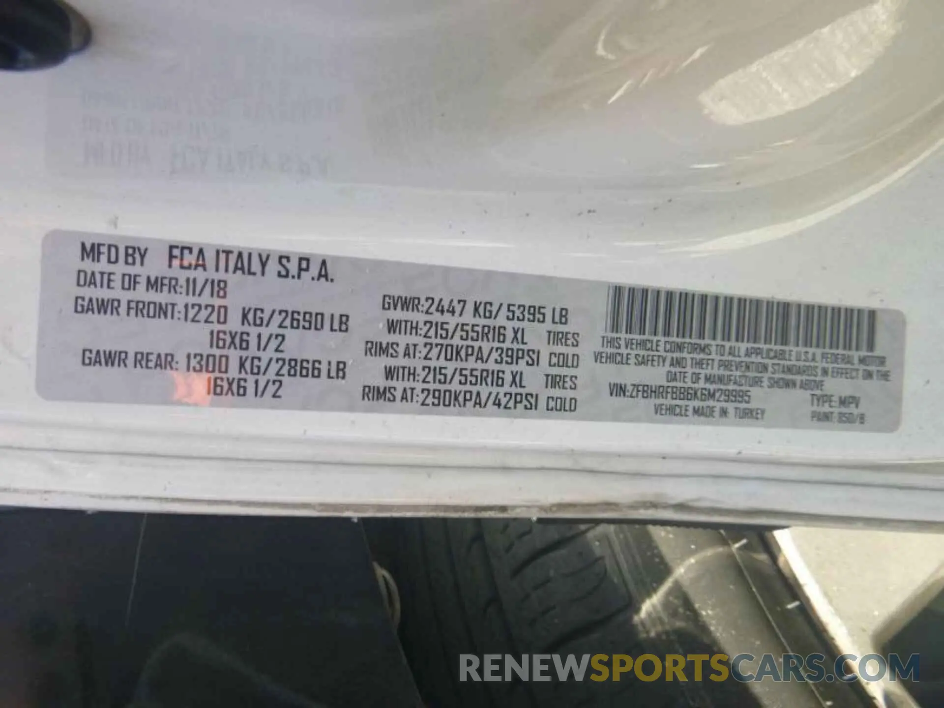 7 Photograph of a damaged car ZFBHRFBB6K6M29995 RAM PROMASTER CITY 2019