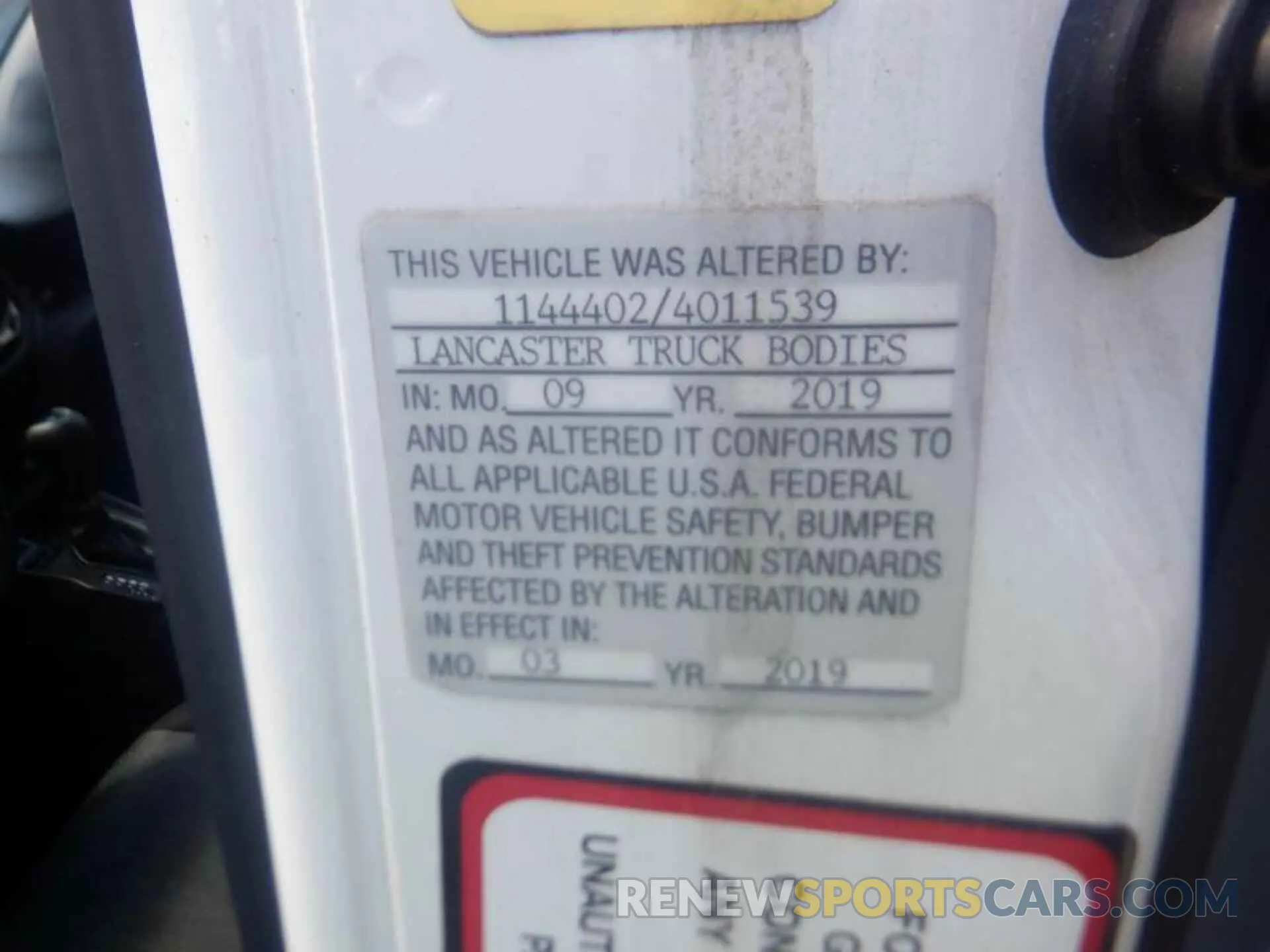 14 Photograph of a damaged car ZFBHRFBB9K6N11882 RAM PROMASTER CITY 2019
