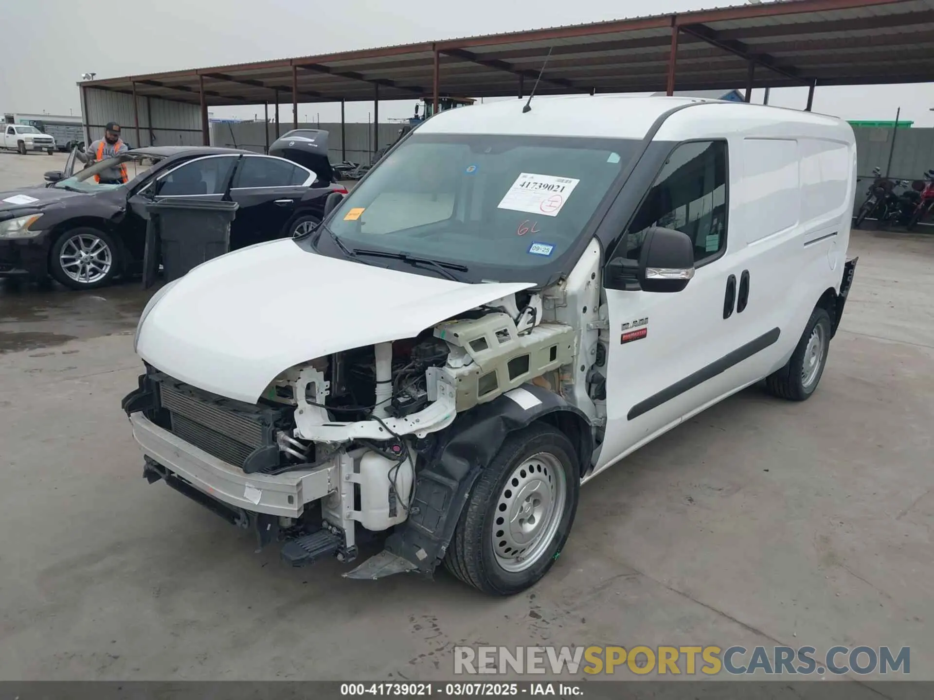 2 Photograph of a damaged car ZFBHRFAB2L6P38513 RAM PROMASTER CITY 2020