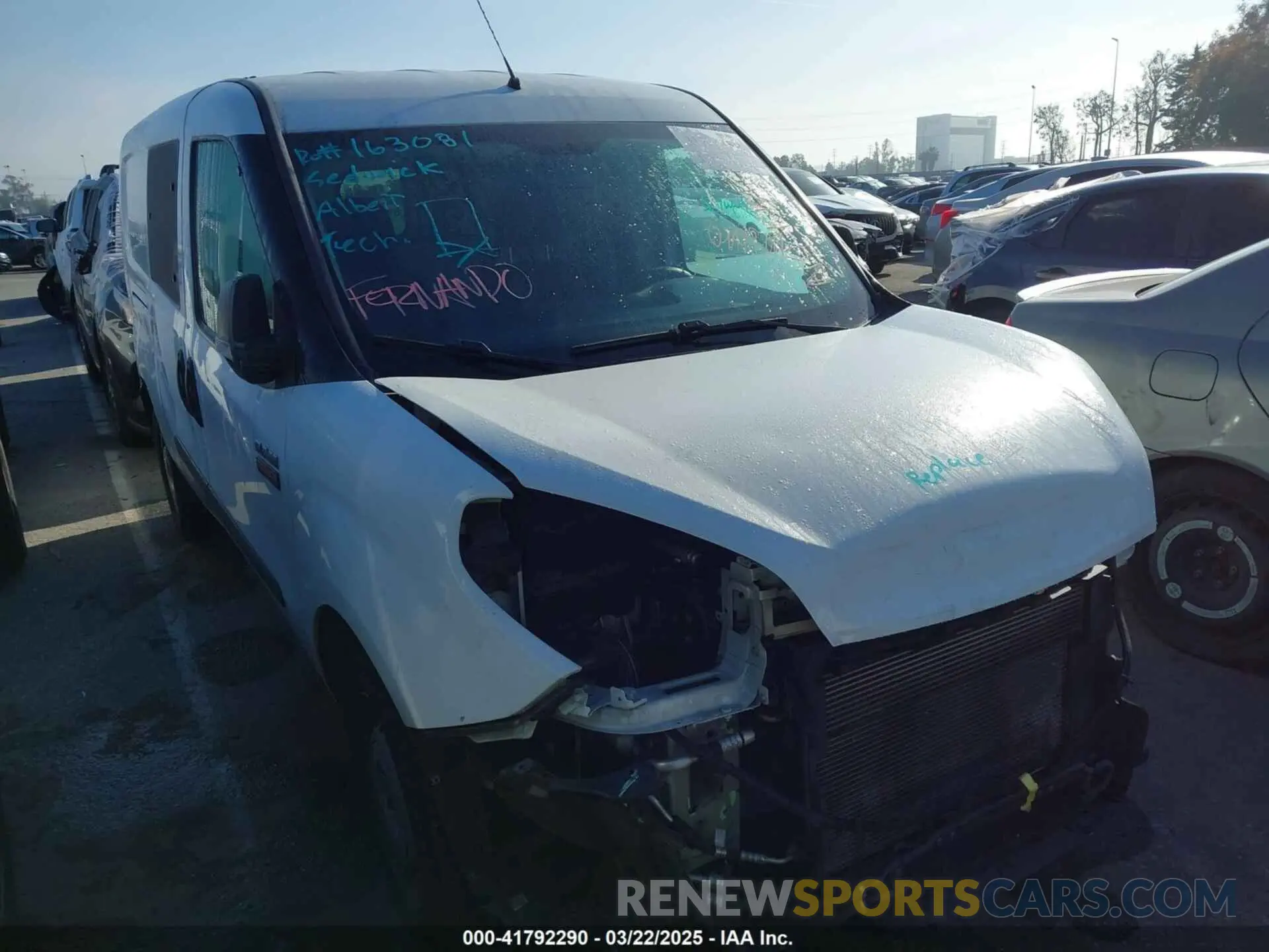 1 Photograph of a damaged car ZFBHRFAB7L6S00972 RAM PROMASTER CITY 2020
