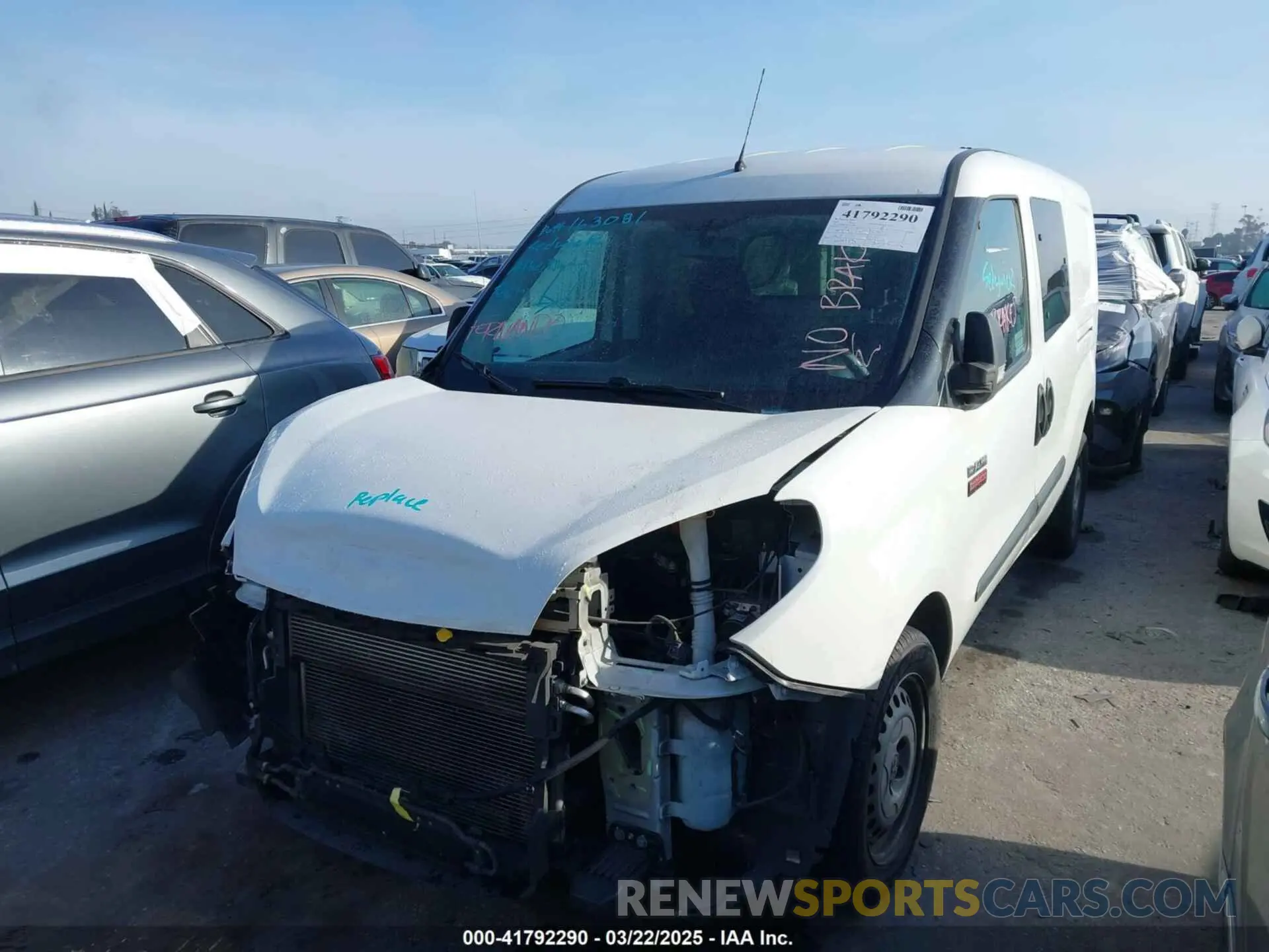 2 Photograph of a damaged car ZFBHRFAB7L6S00972 RAM PROMASTER CITY 2020