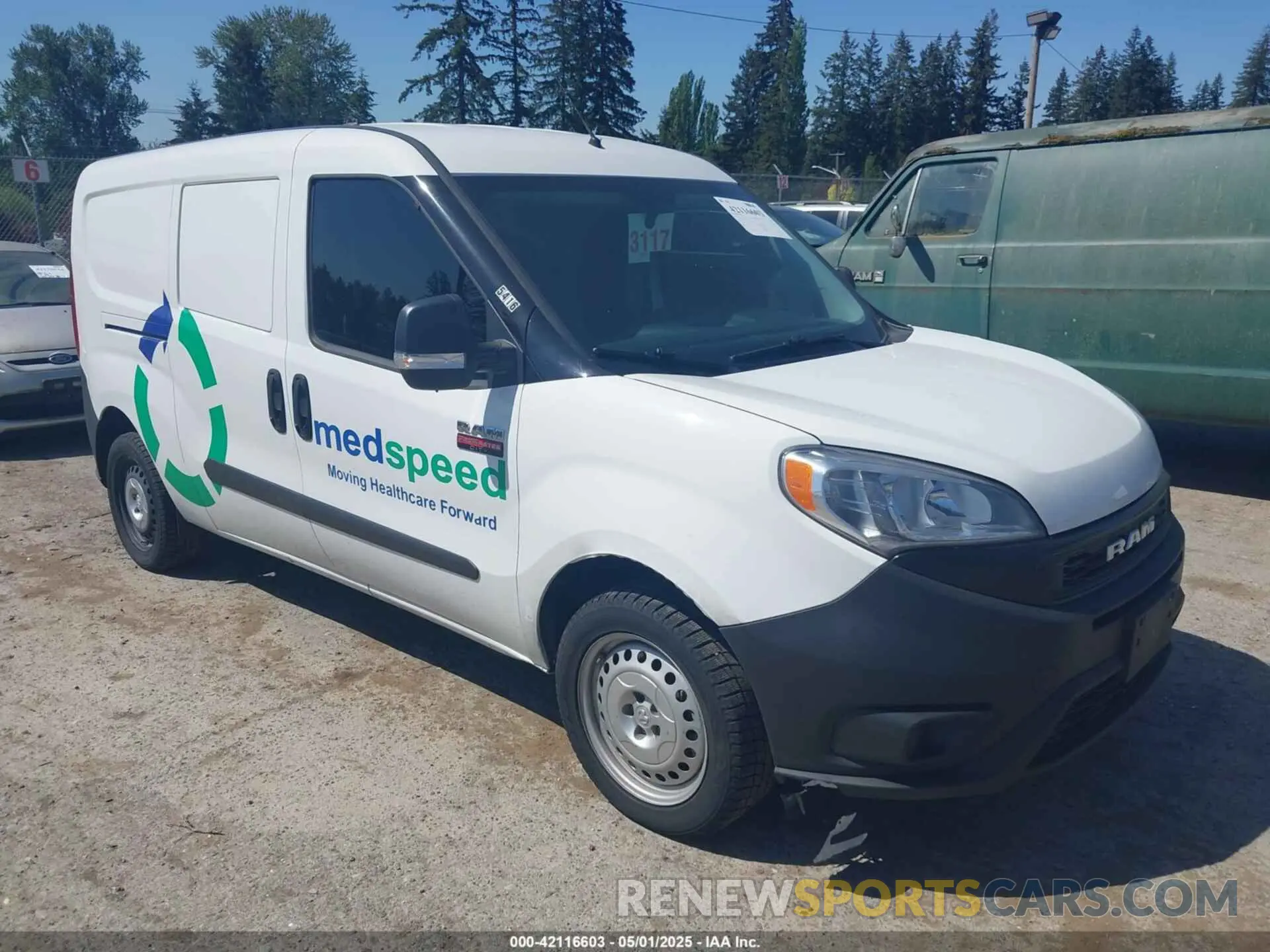 1 Photograph of a damaged car ZFBHRFAB1M6T52540 RAM PROMASTER CITY 2021
