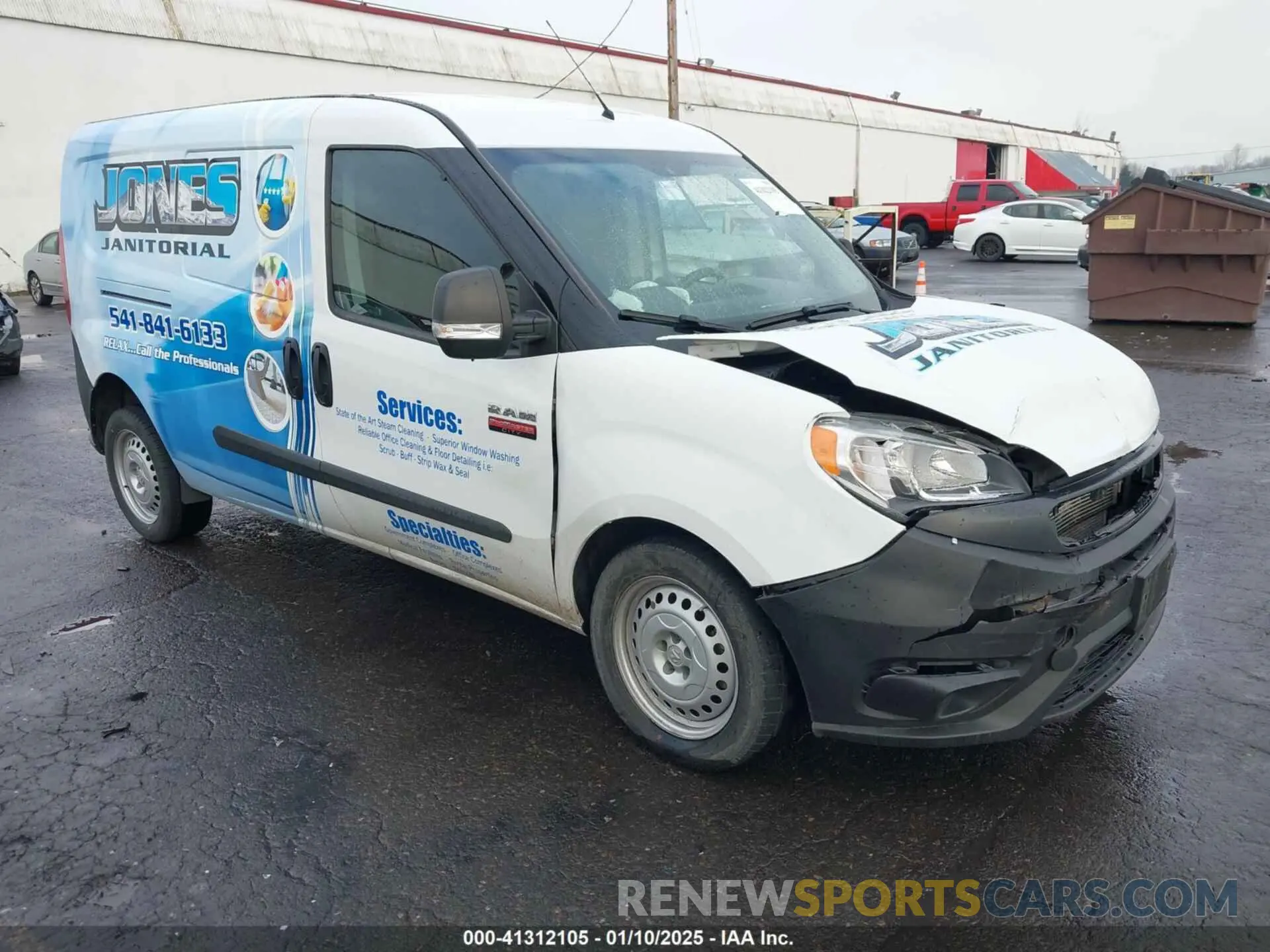 1 Photograph of a damaged car ZFBHRFAB2M6T43801 RAM PROMASTER CITY 2021