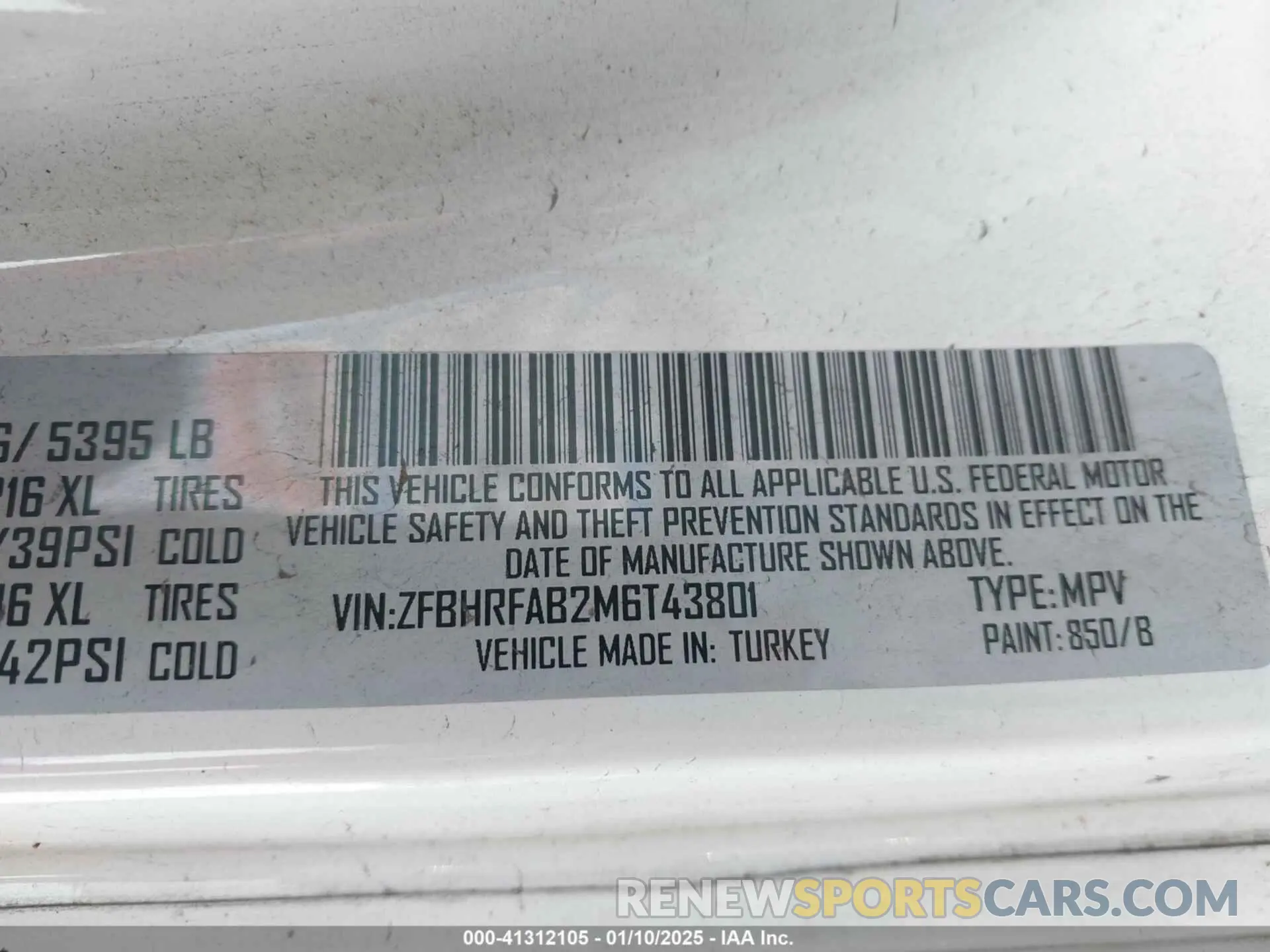 9 Photograph of a damaged car ZFBHRFAB2M6T43801 RAM PROMASTER CITY 2021