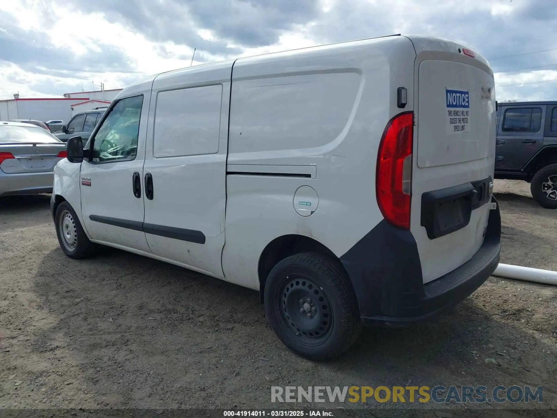 3 Photograph of a damaged car ZFBHRFABXM6U12668 RAM PROMASTER CITY 2021