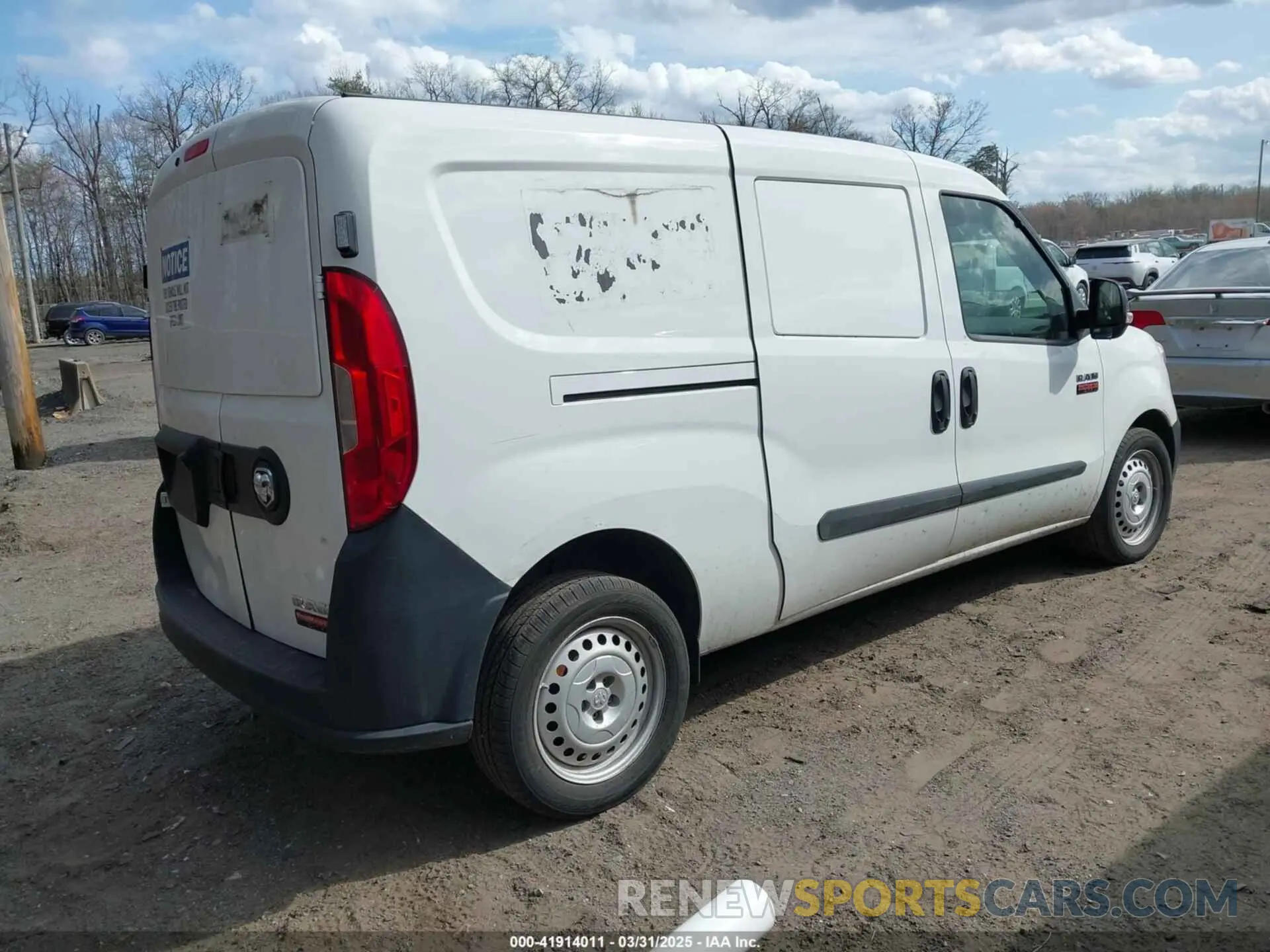 4 Photograph of a damaged car ZFBHRFABXM6U12668 RAM PROMASTER CITY 2021