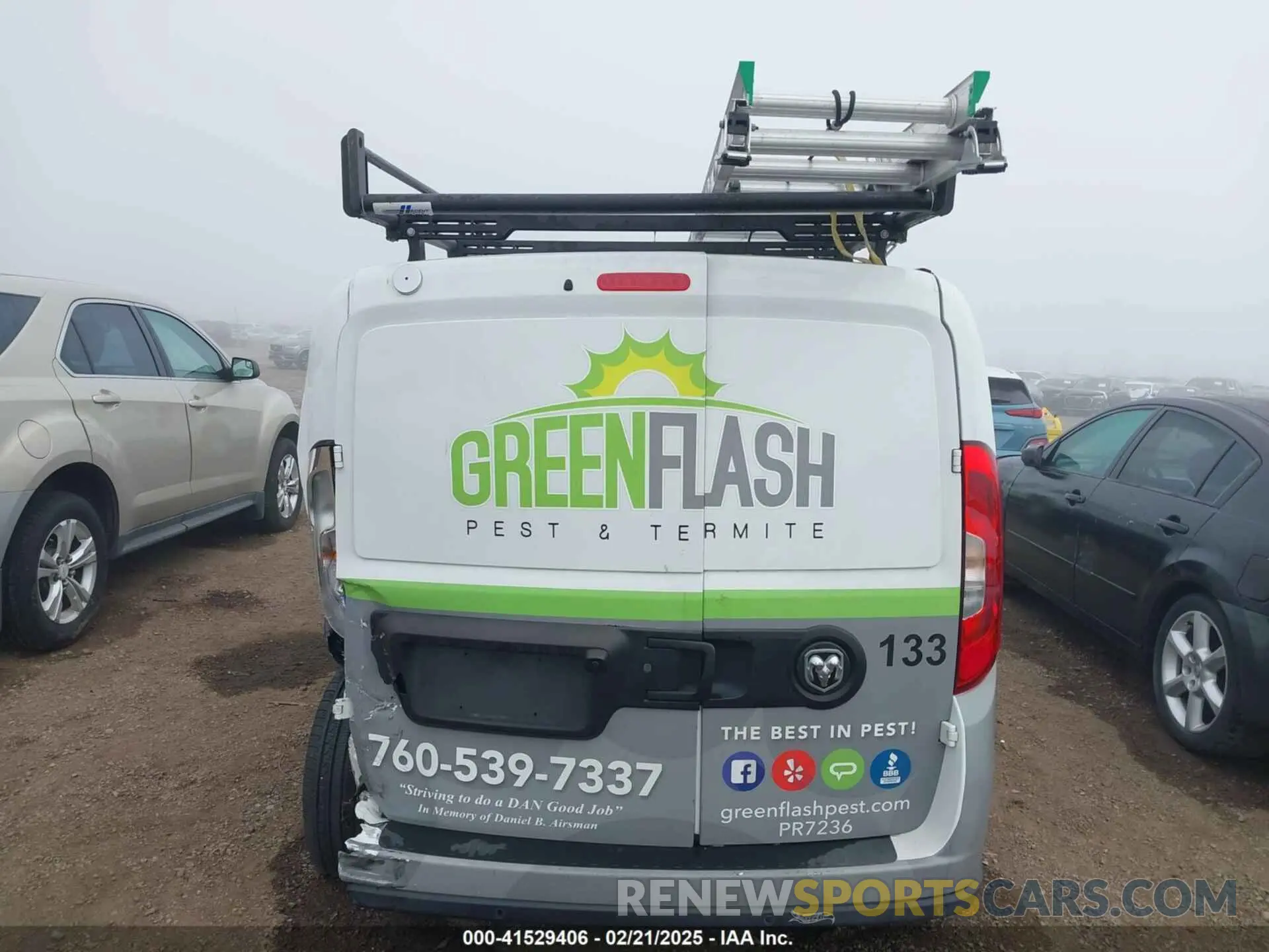16 Photograph of a damaged car ZFB636VP6N6W03133 RAM PROMASTER CITY 2022