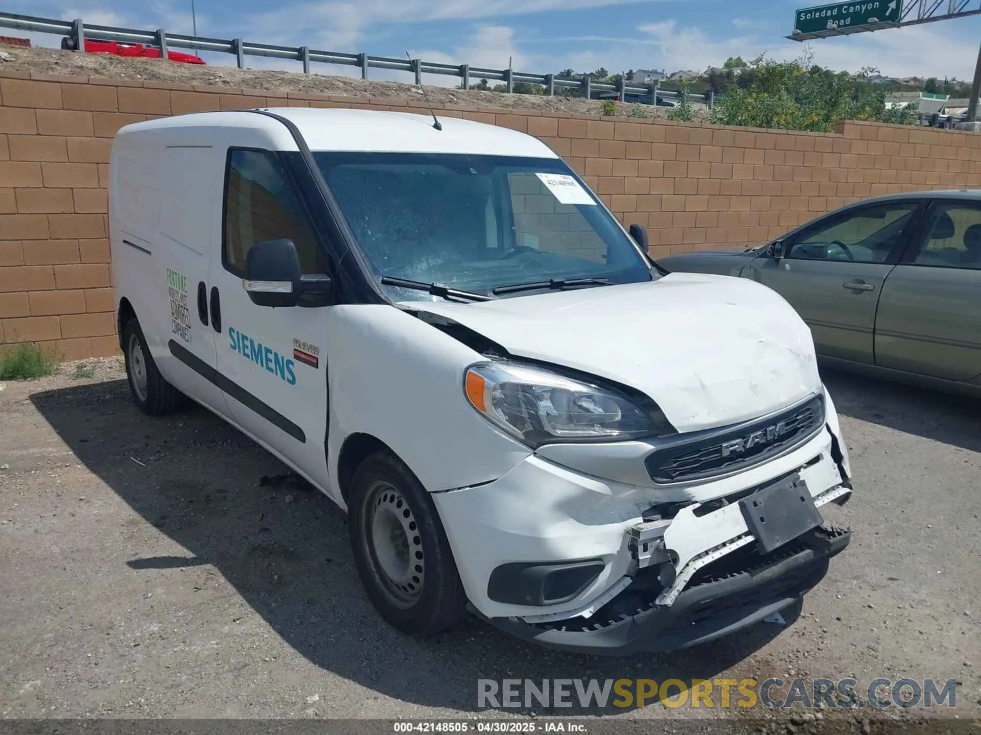 1 Photograph of a damaged car ZFBHRFAB0N6W48747 RAM PROMASTER CITY 2022