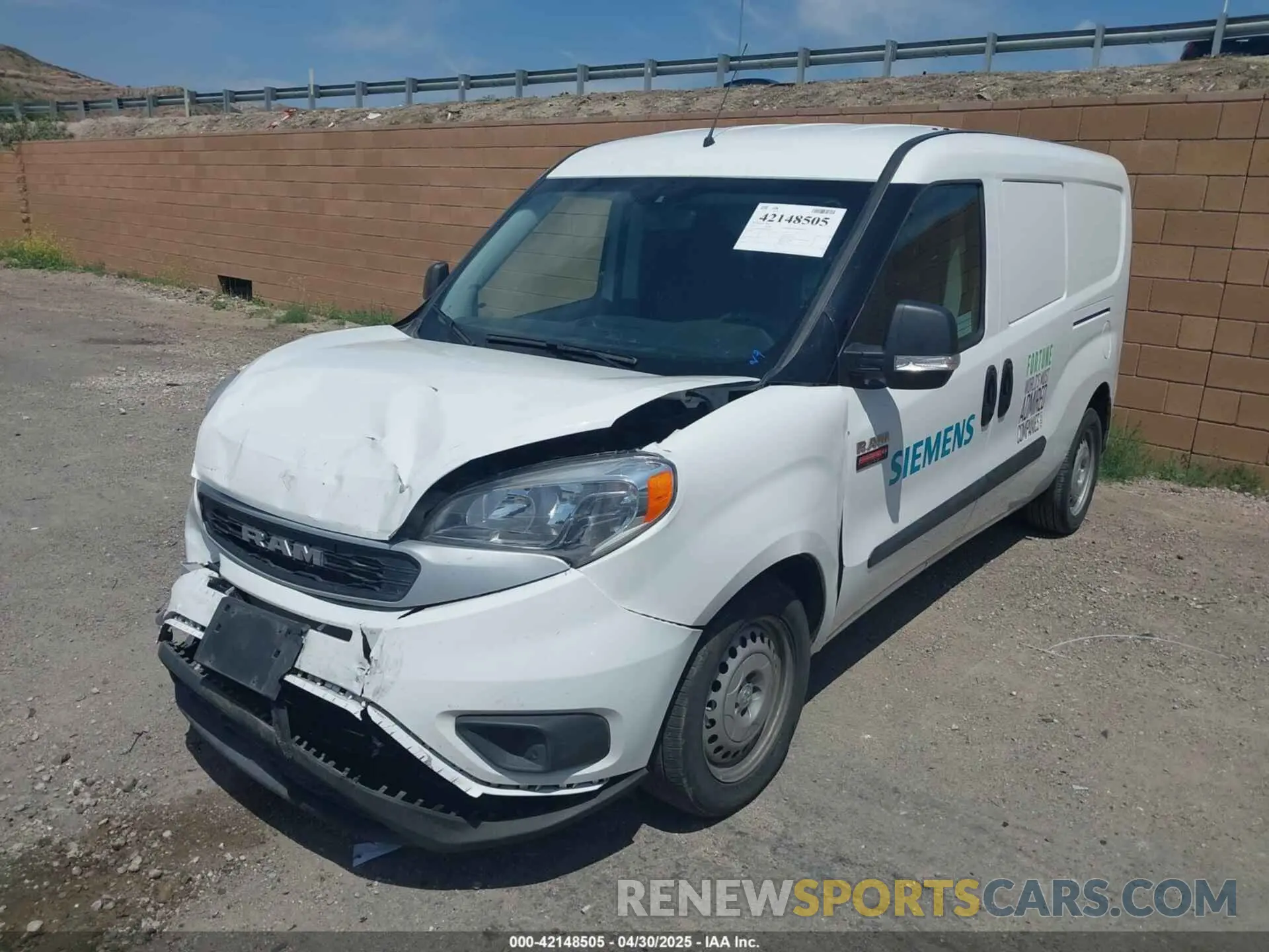 2 Photograph of a damaged car ZFBHRFAB0N6W48747 RAM PROMASTER CITY 2022