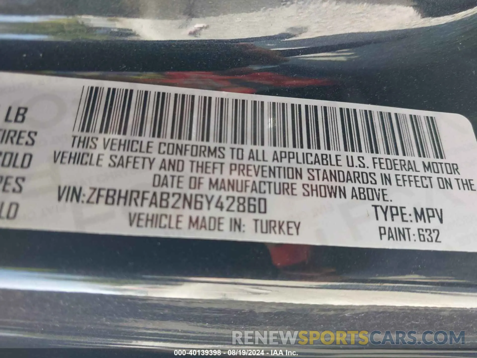 9 Photograph of a damaged car ZFBHRFAB2N6Y42860 RAM PROMASTER CITY 2022